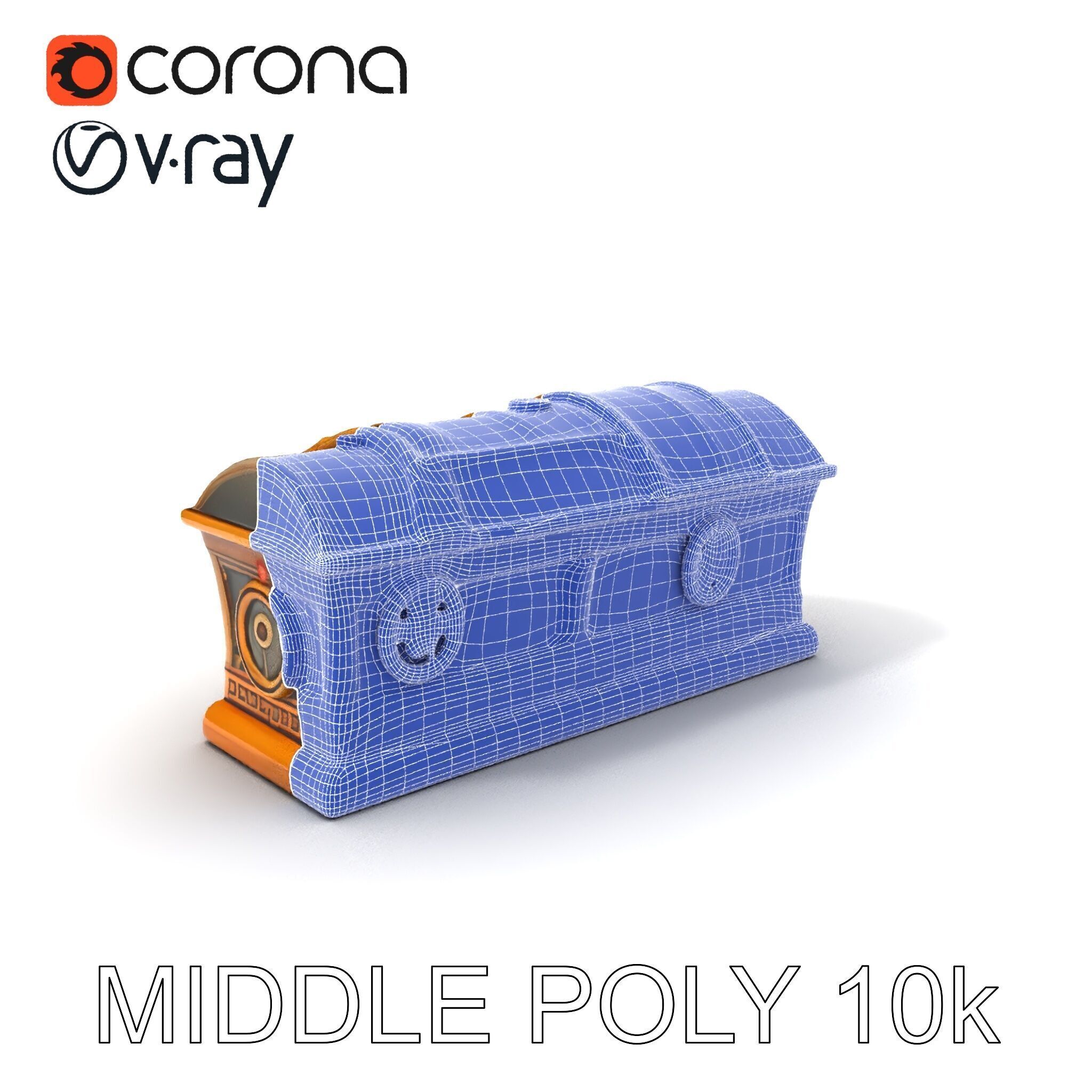 Antique Treasure Chest Model Pack Low-poly 3D model_24