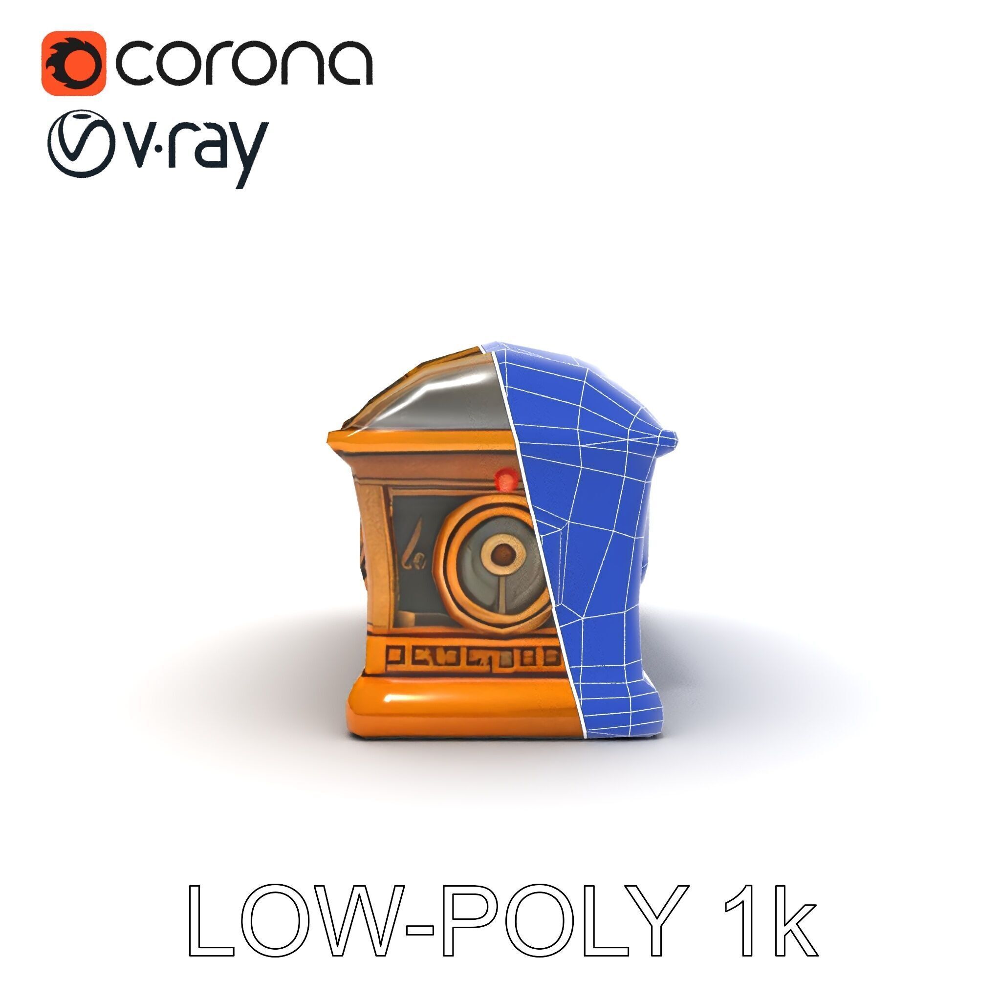 Antique Treasure Chest Model Pack Low-poly 3D model_28