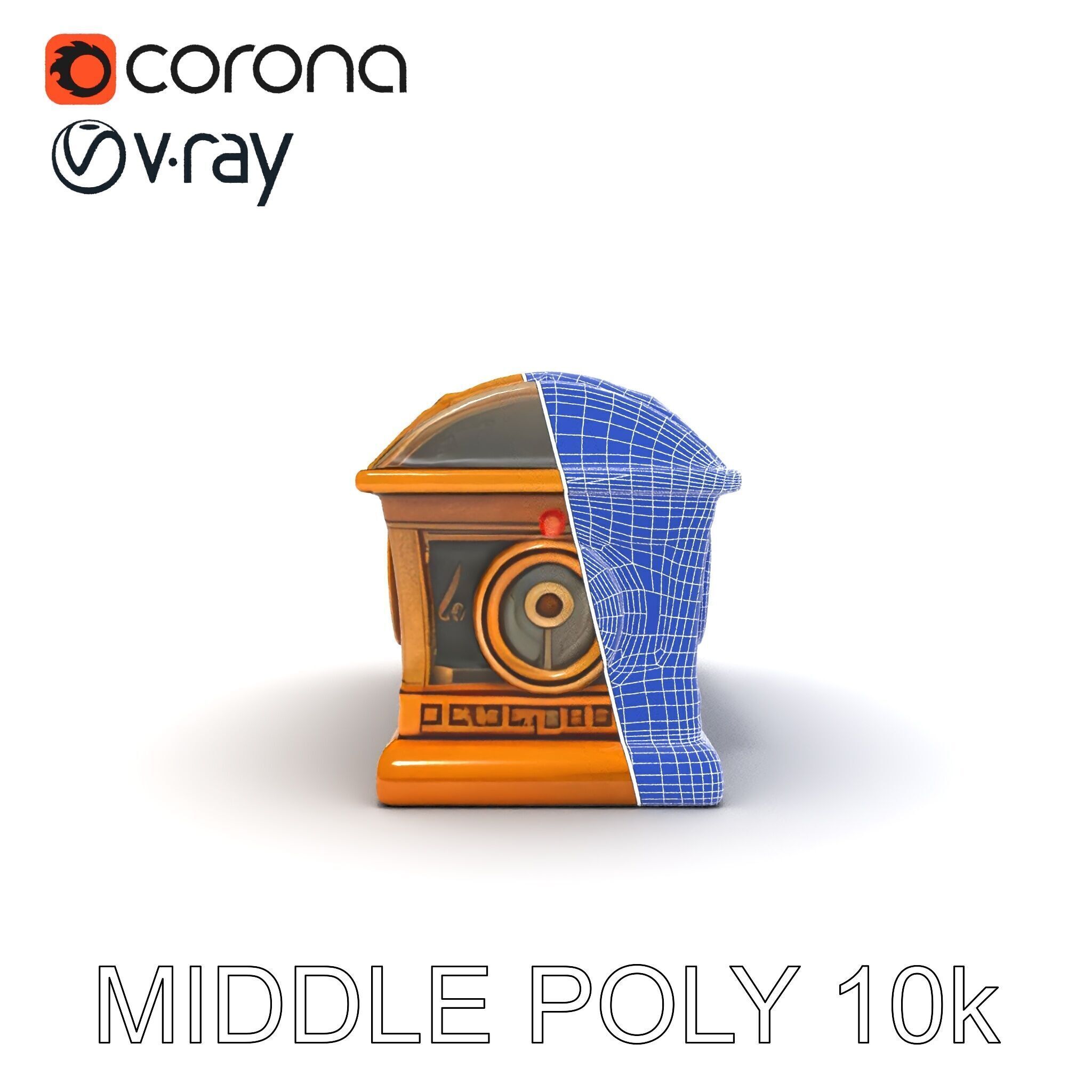 Antique Treasure Chest Model Pack Low-poly 3D model_30