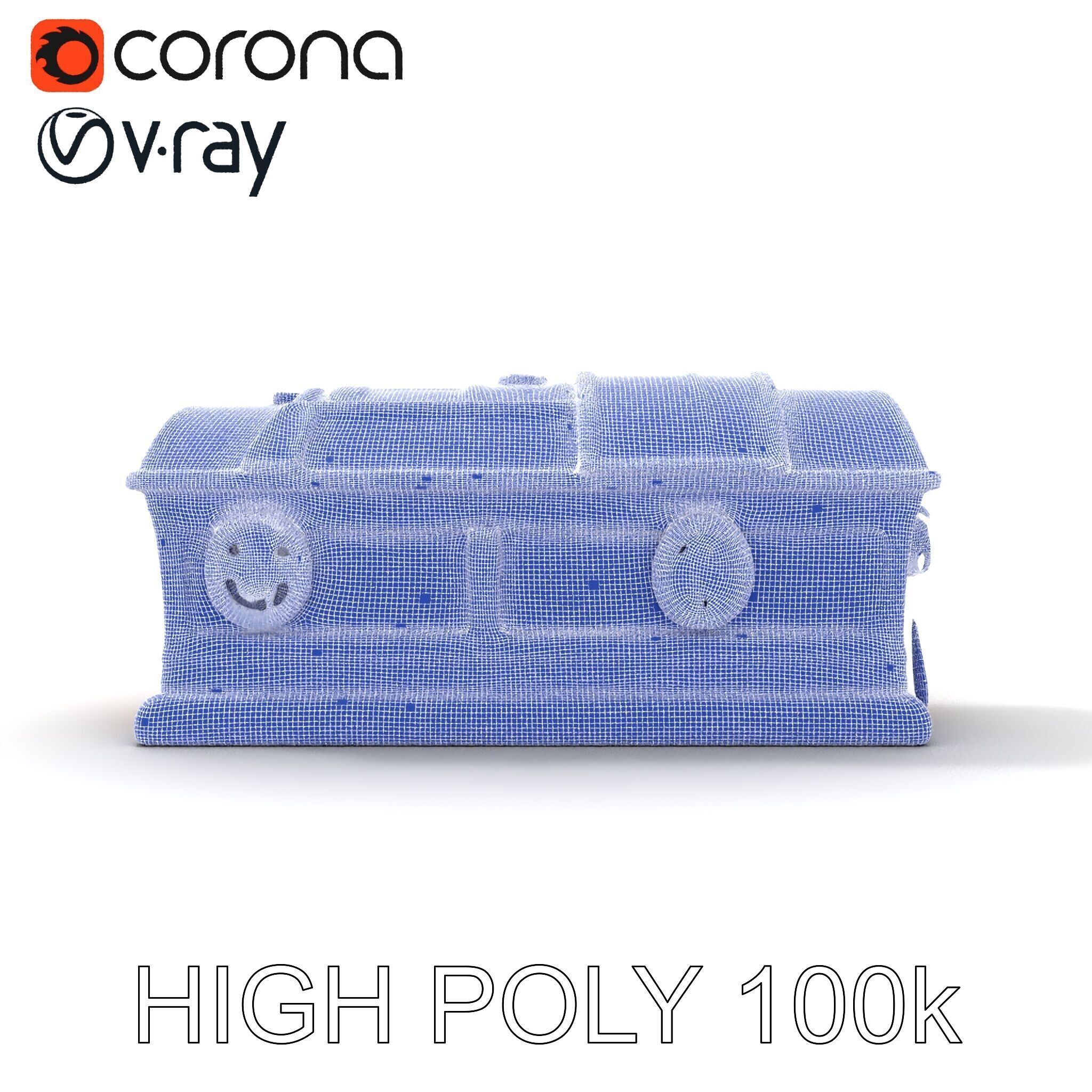 Antique Treasure Chest Model Pack Low-poly 3D model_10