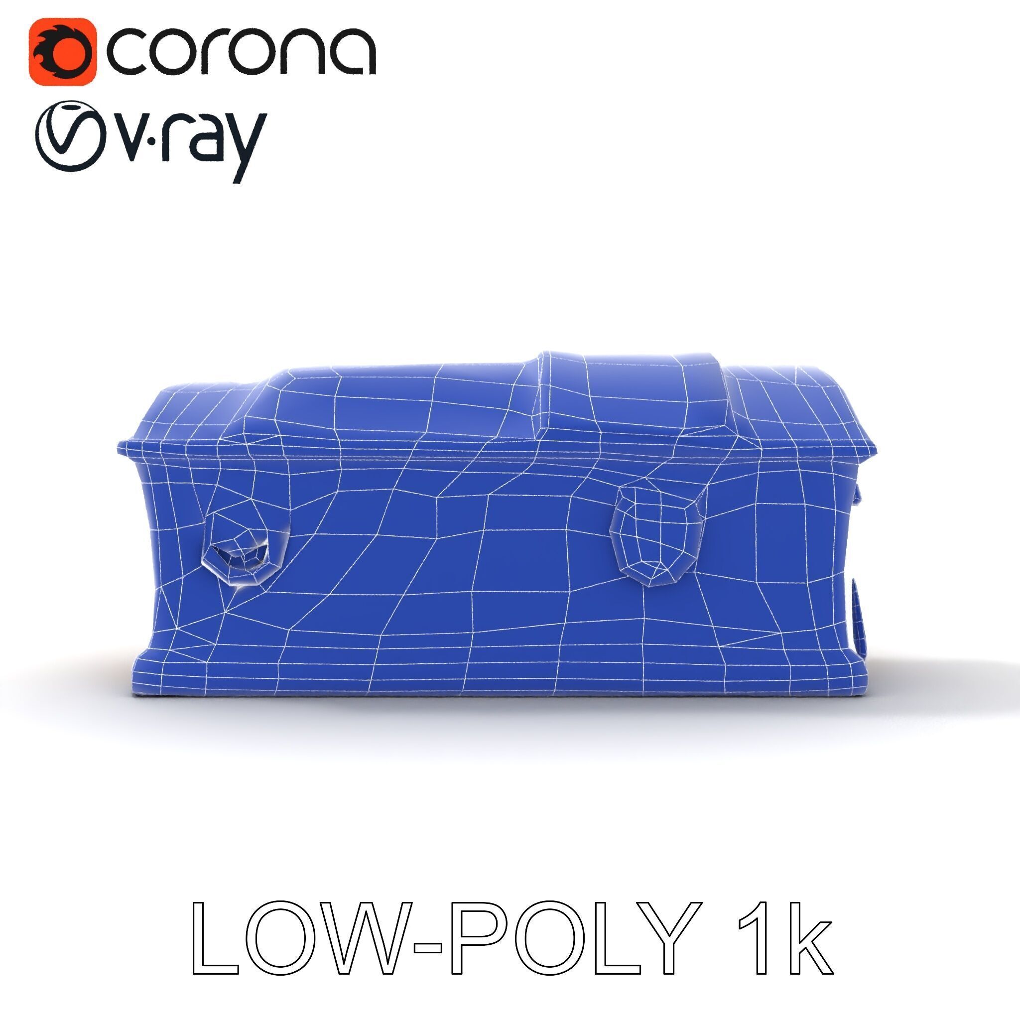 Antique Treasure Chest Model Pack Low-poly 3D model_19