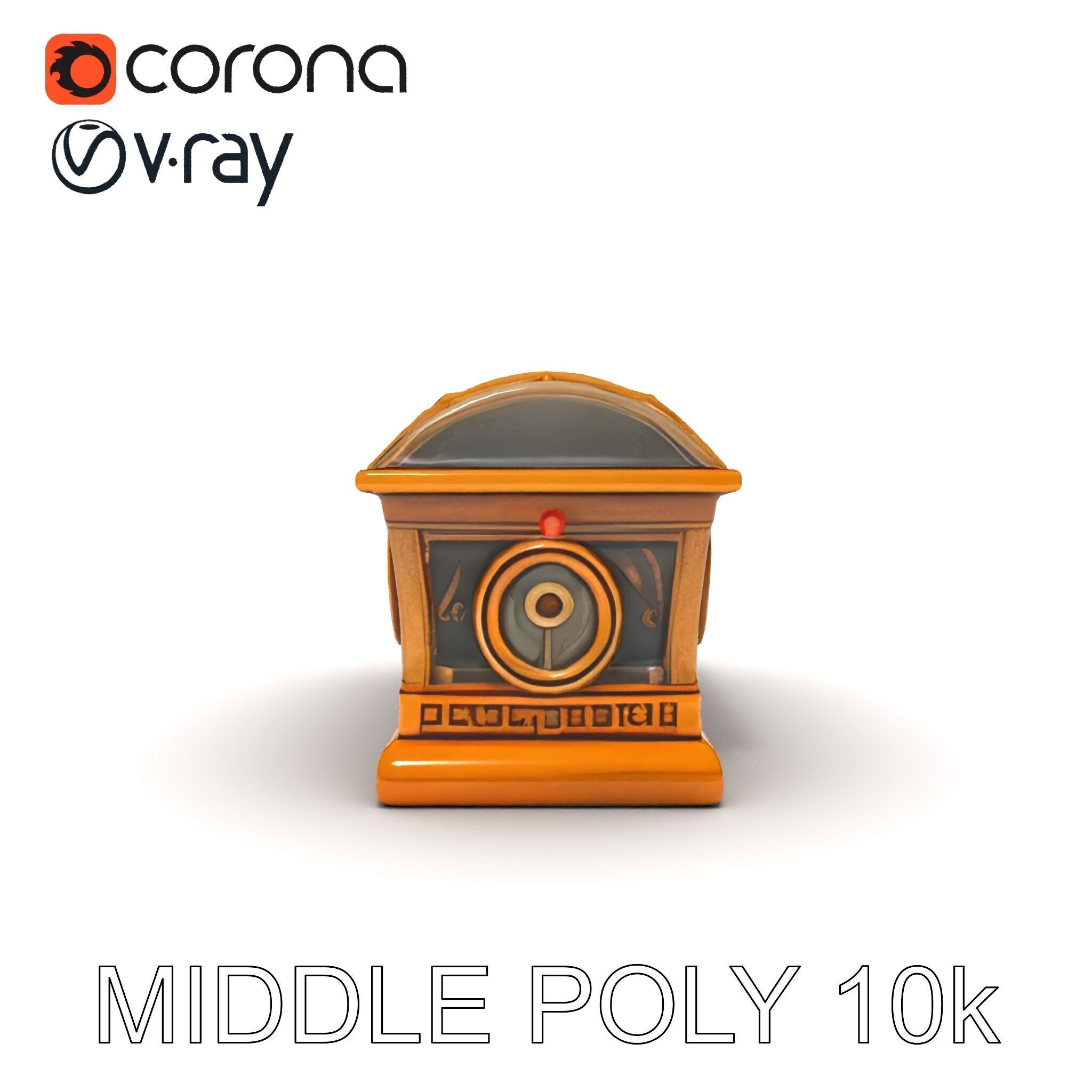 Antique Treasure Chest Model Pack Low-poly 3D model_33