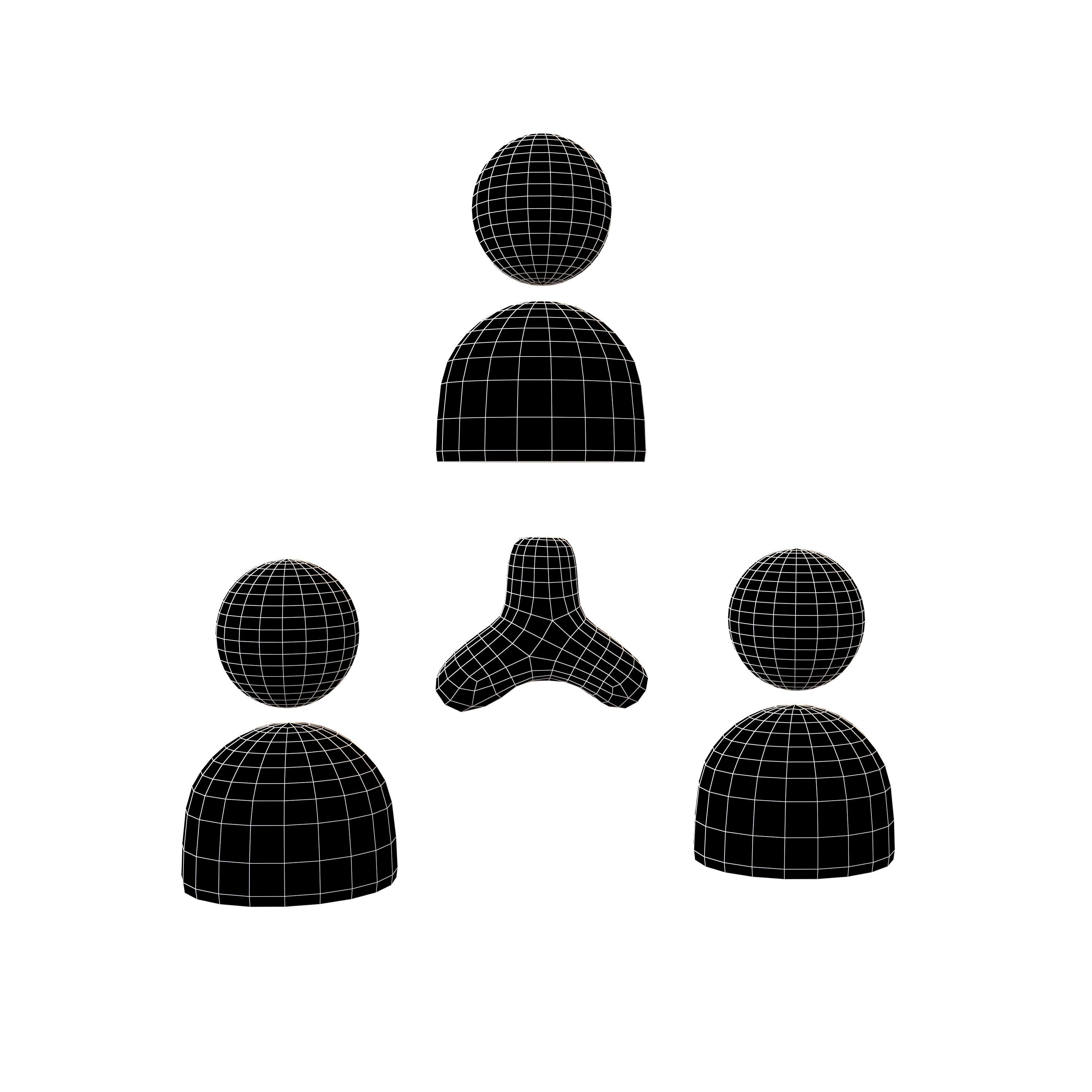 Organization Icon v3 001 Low-poly 3D model_5