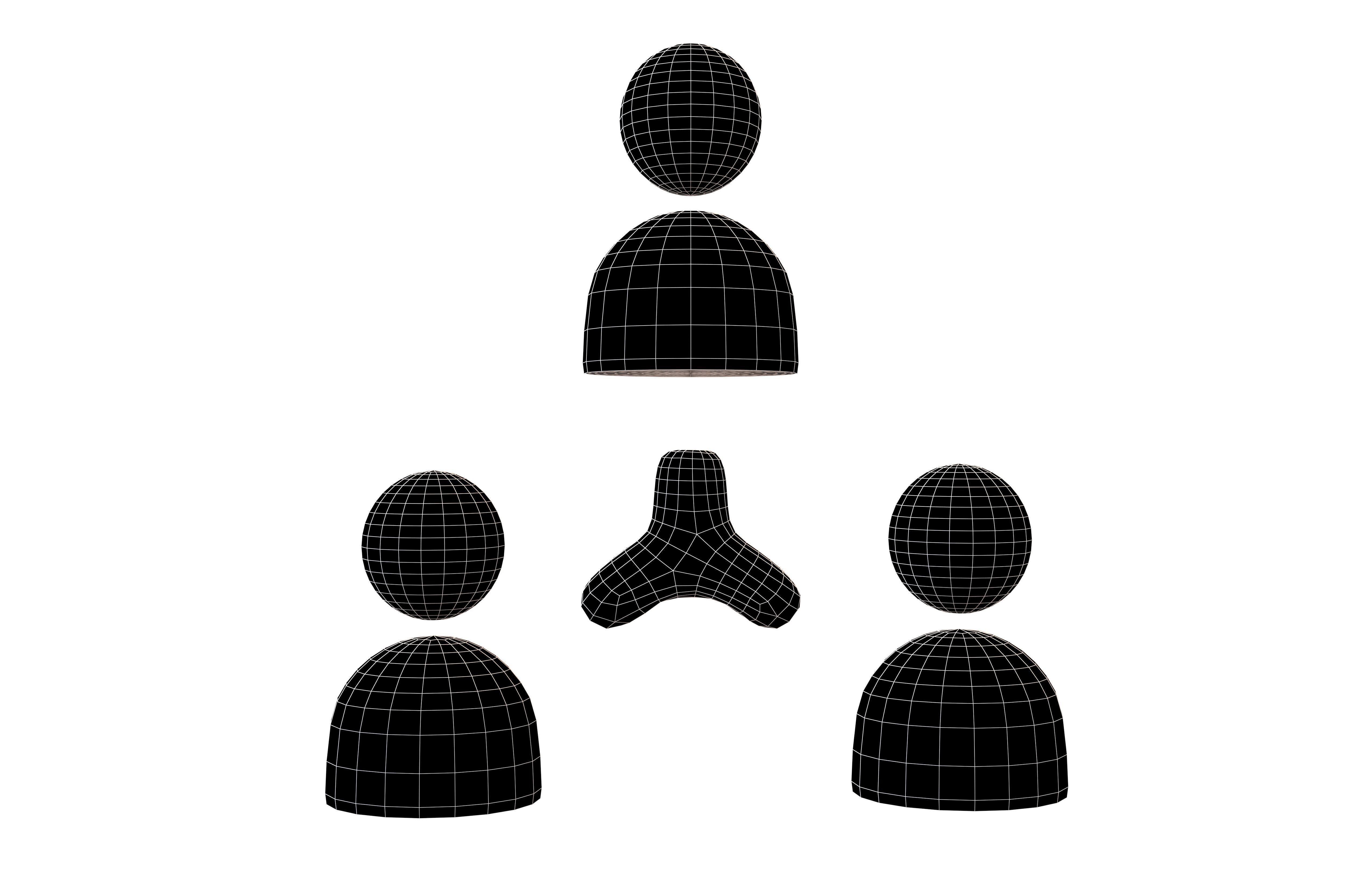 Organization Icon v3 001 Low-poly 3D model_6