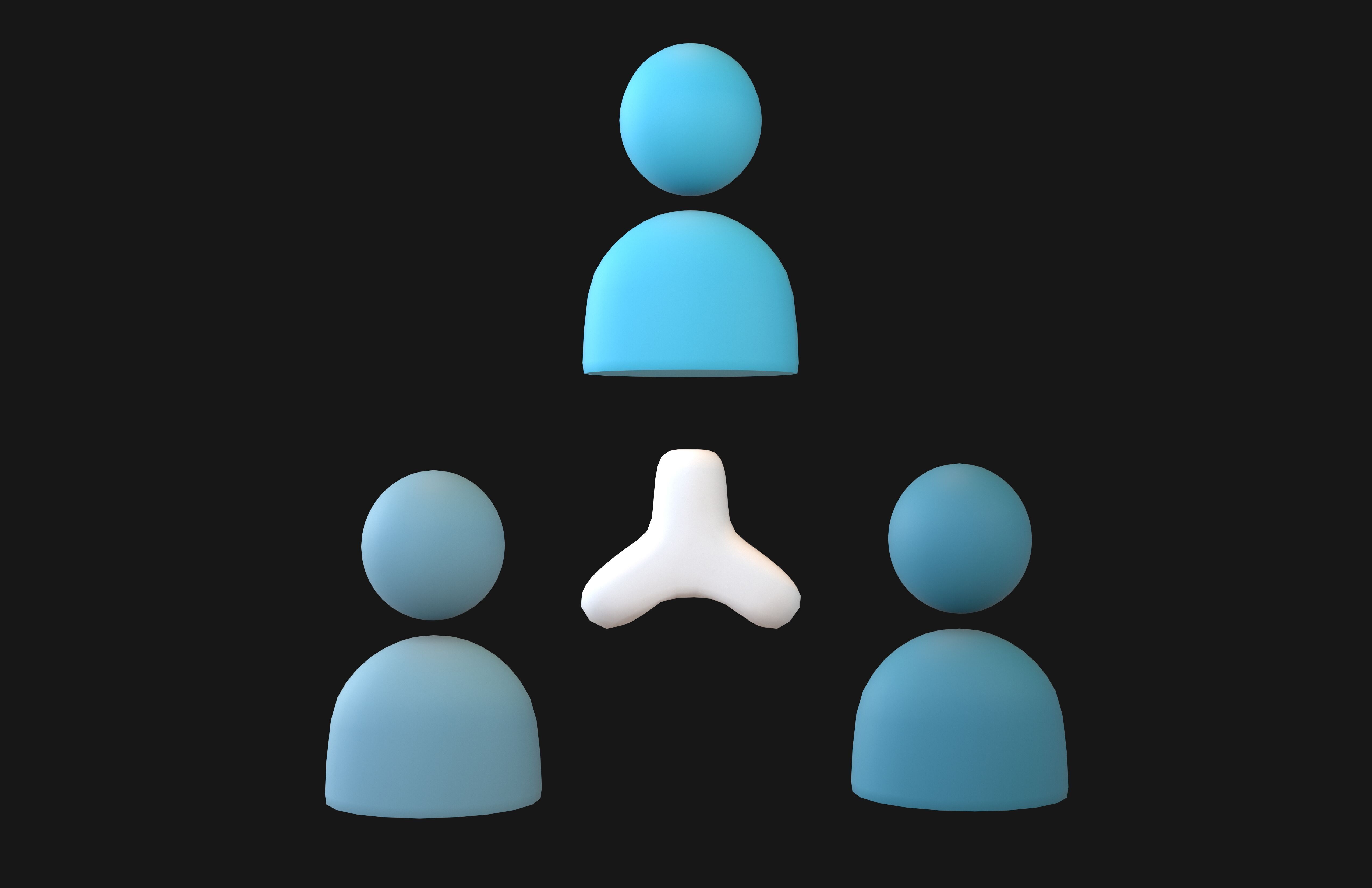 Organization Icon v3 001 Low-poly 3D model_2