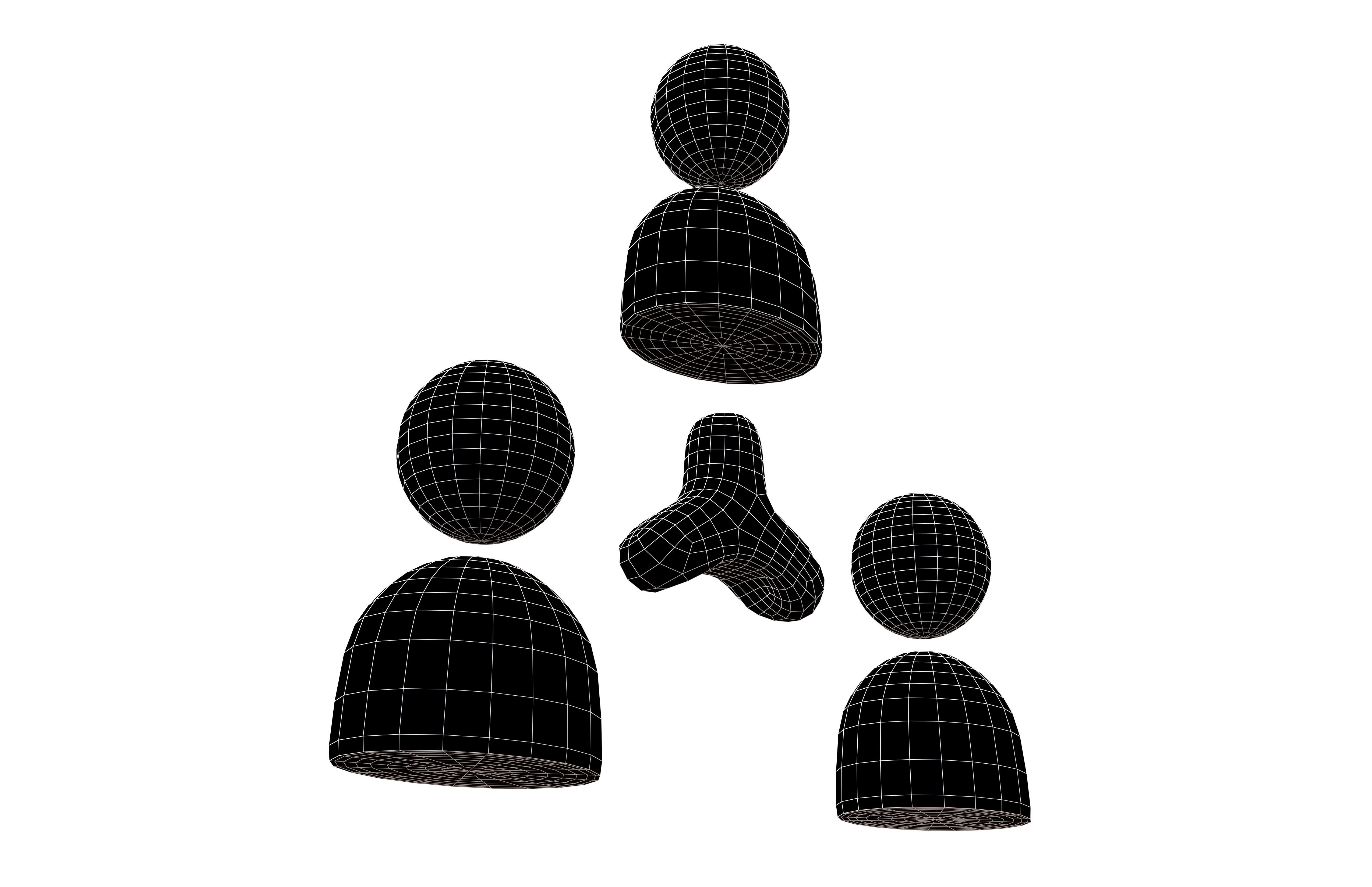 Organization Icon v3 001 Low-poly 3D model_4