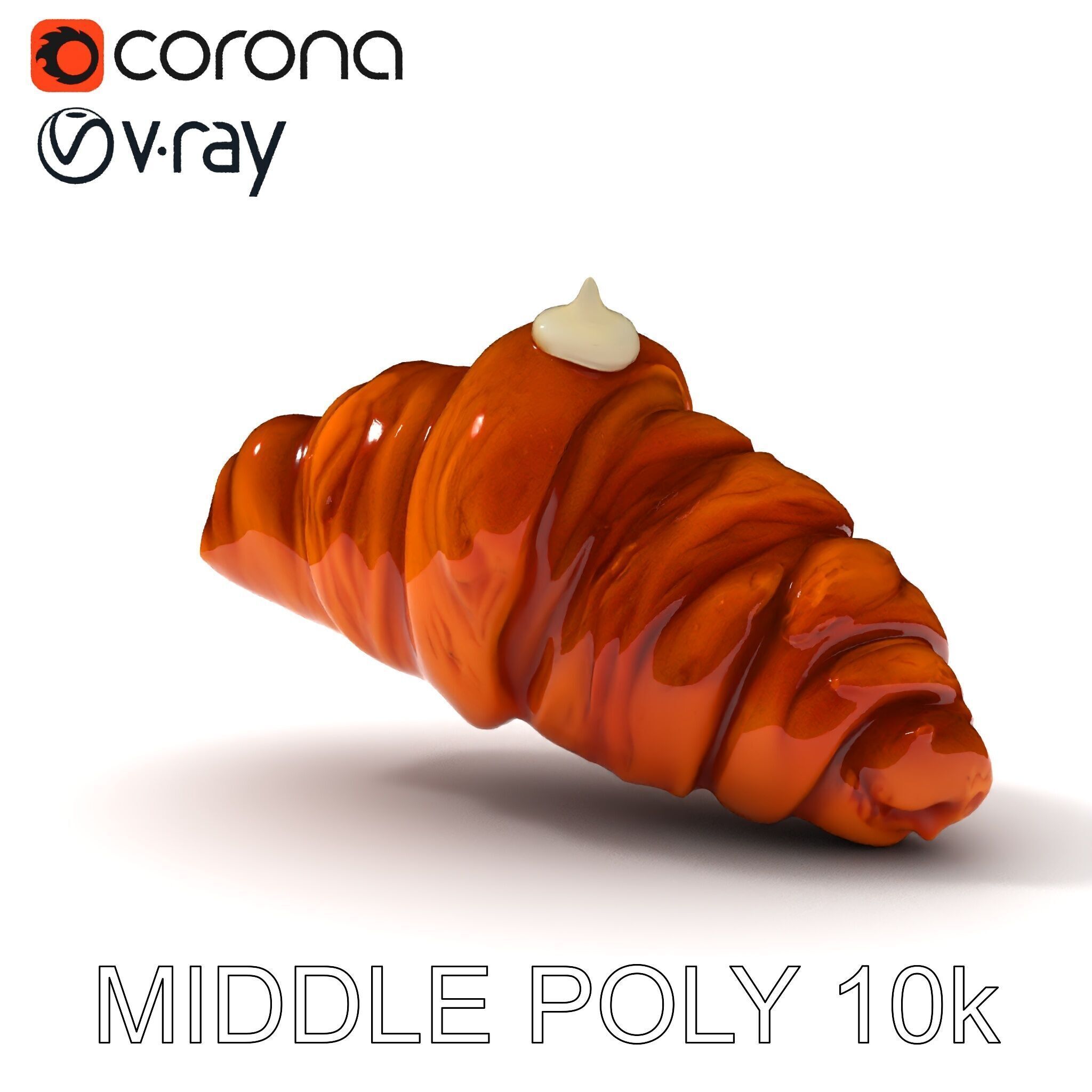 Realistic Croissant Model Pack for D Rendering Low-poly 3D model_21