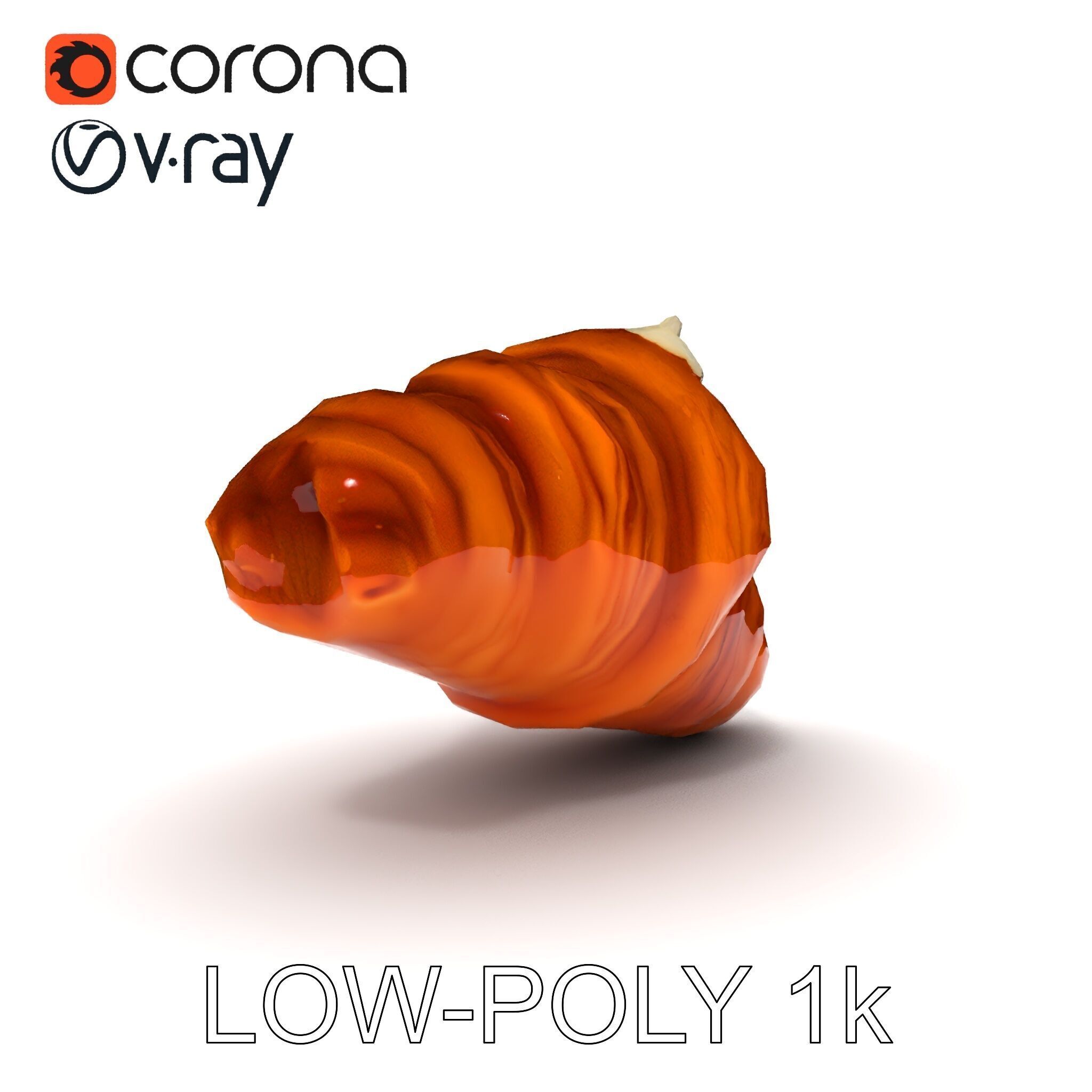 Realistic Croissant Model Pack for D Rendering Low-poly 3D model_29