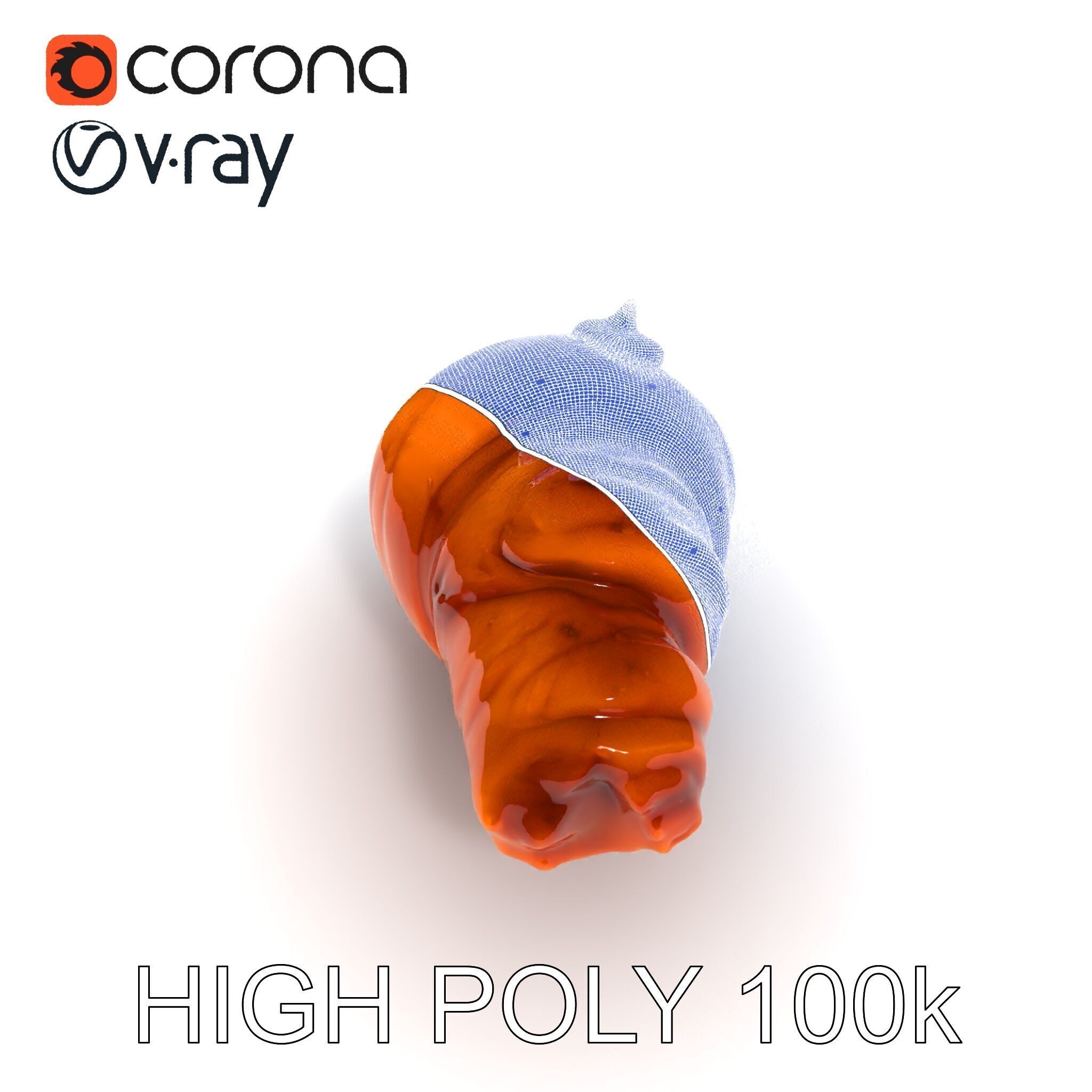 Realistic Croissant Model Pack for D Rendering Low-poly 3D model_33