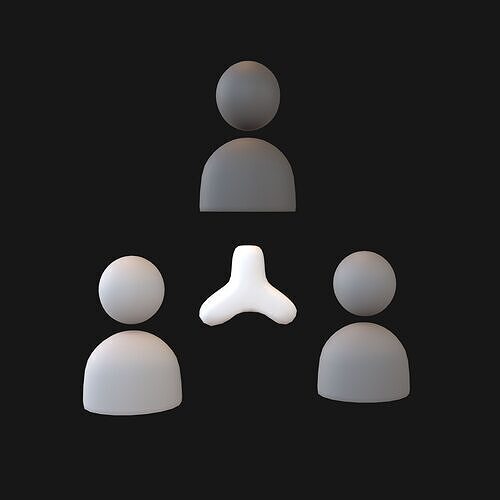 Organization Icon v3 002 Low-poly 3D model