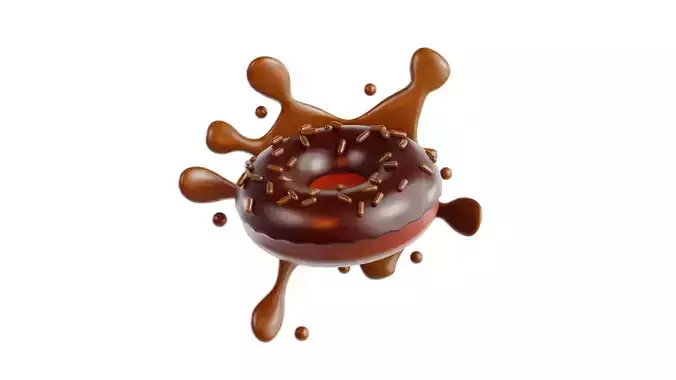 3D Chocolate Donut