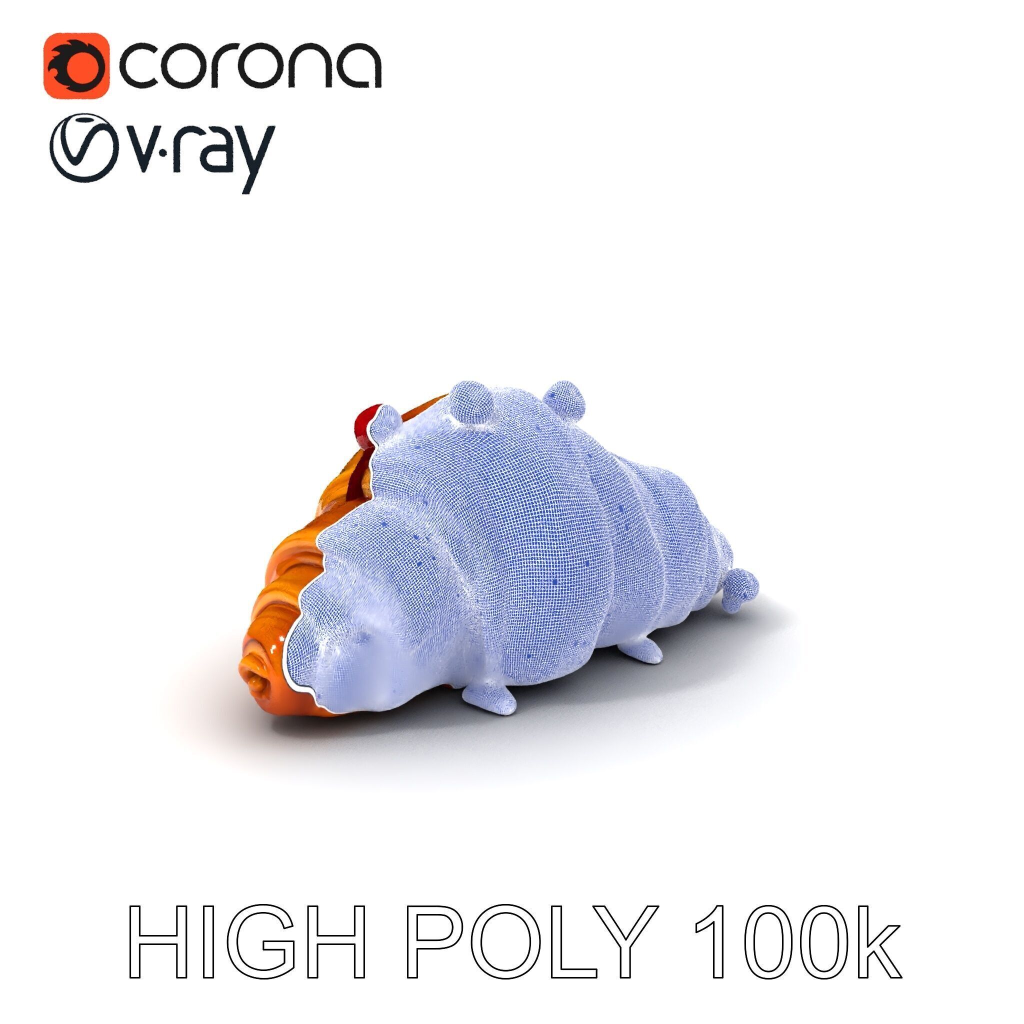 Delicious Croissant with Berry Syrup Model Pack Low-poly 3D model_3