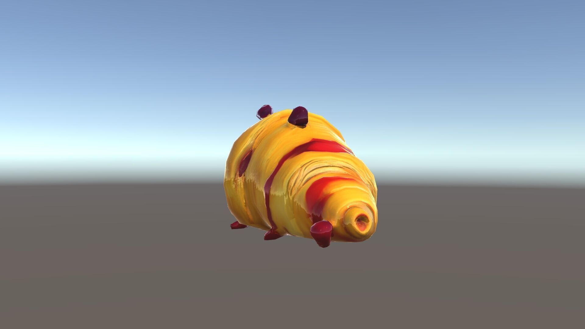 Delicious Croissant with Berry Syrup Model Pack Low-poly 3D model_34