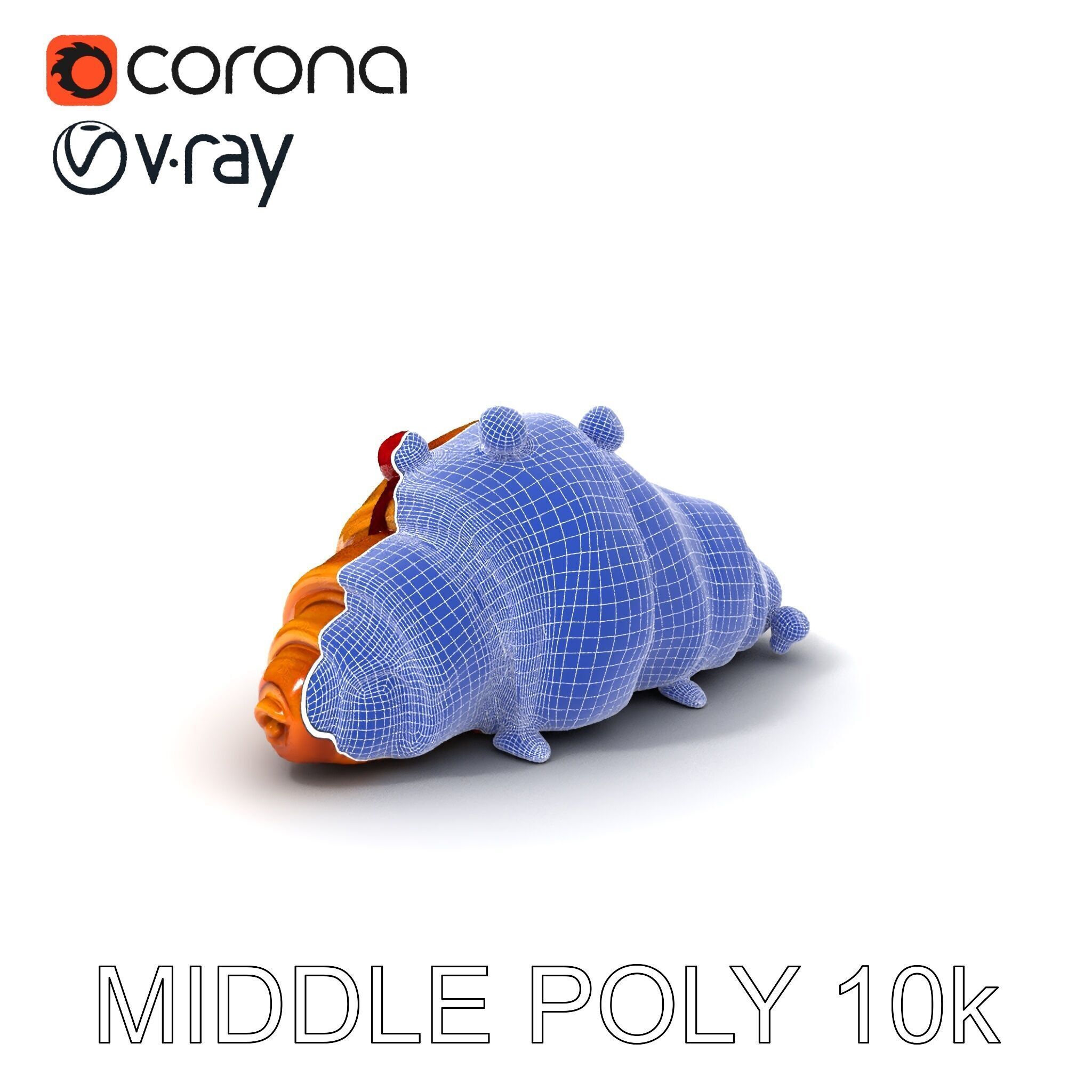 Delicious Croissant with Berry Syrup Model Pack Low-poly 3D model_17