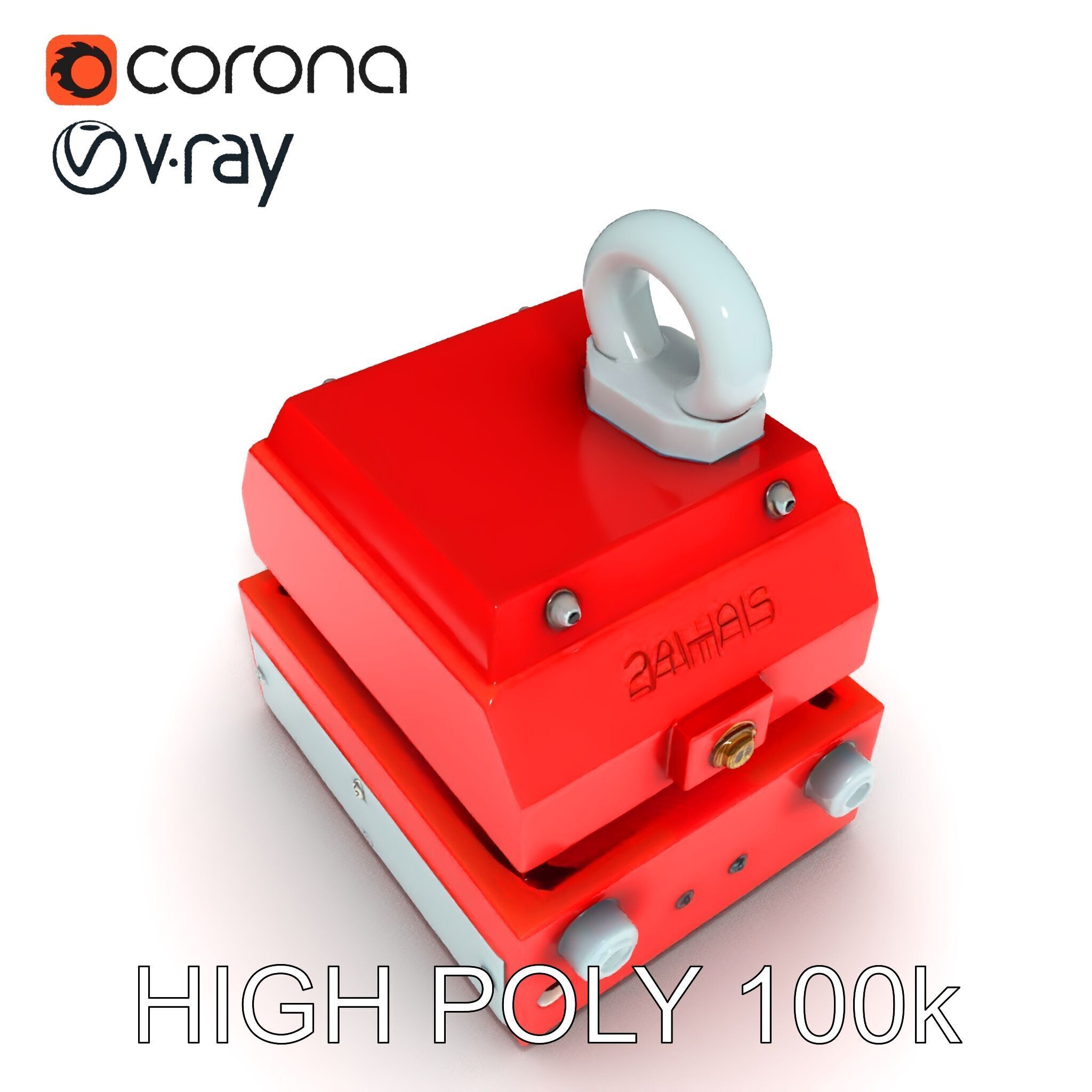 Industrial Magnet Hoist D Model Pack Low-poly 3D model_35