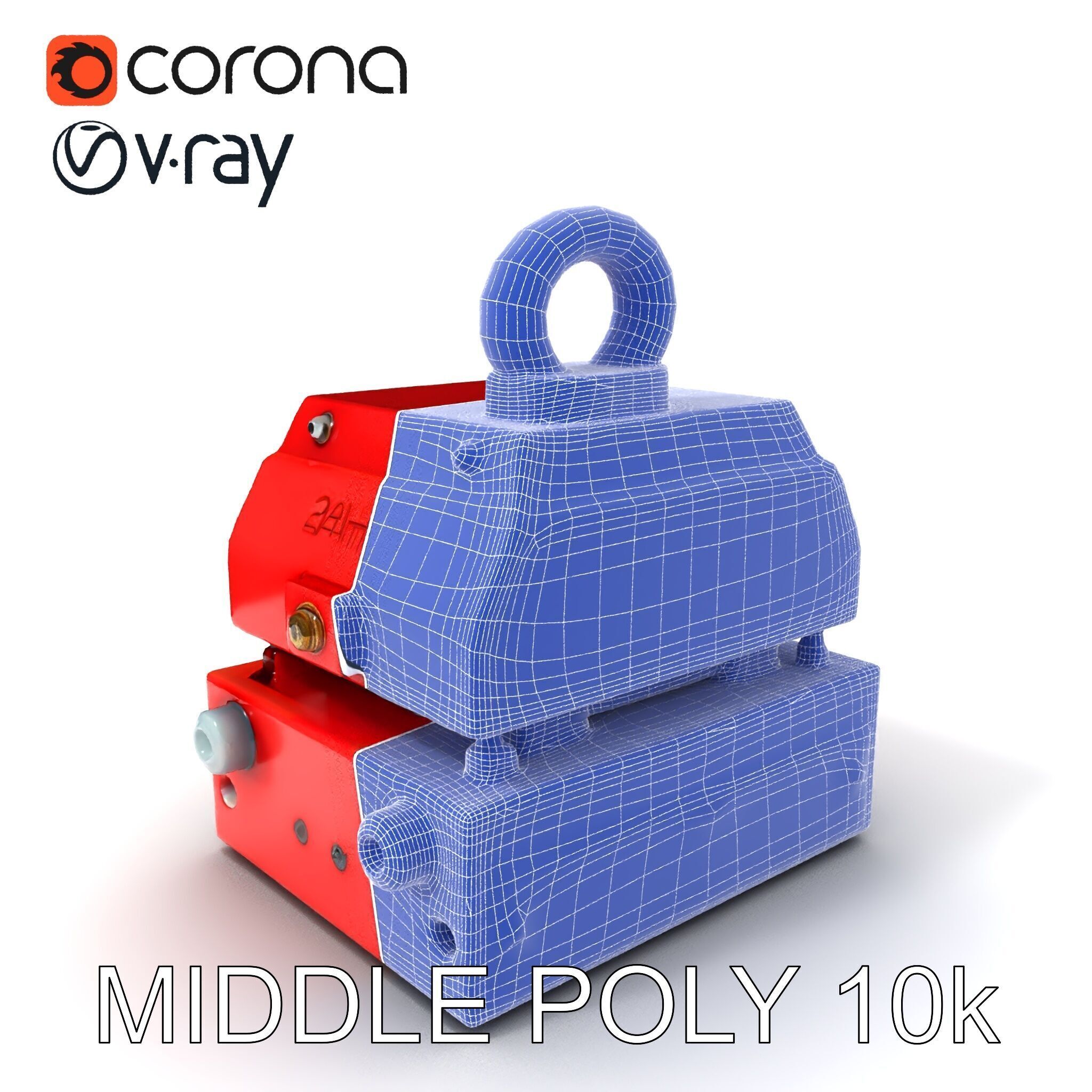 Industrial Magnet Hoist D Model Pack Low-poly 3D model_33