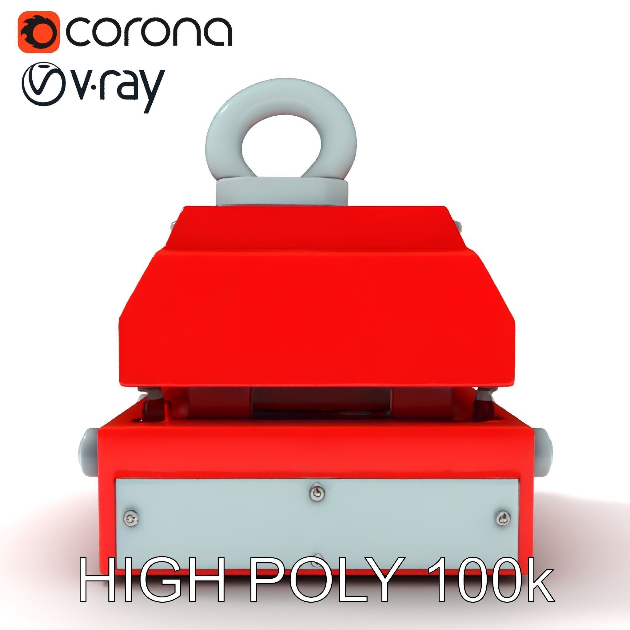 Industrial Magnet Hoist D Model Pack Low-poly 3D model_10