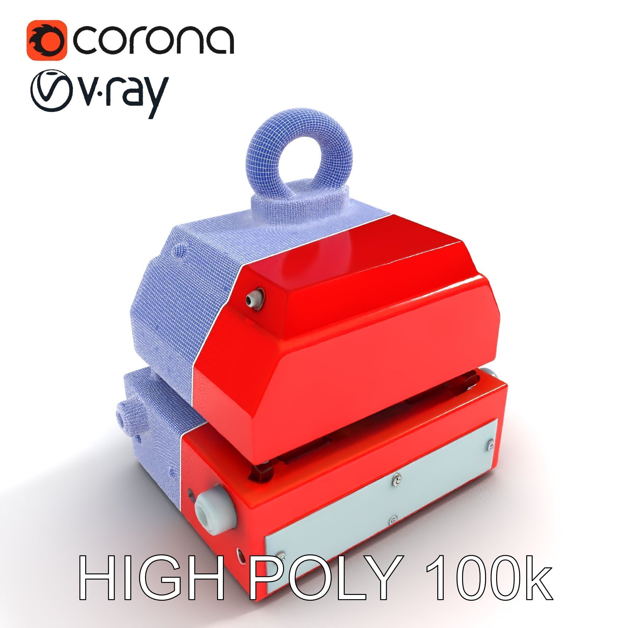 Industrial Magnet Hoist D Model Pack Low-poly 3D model_13