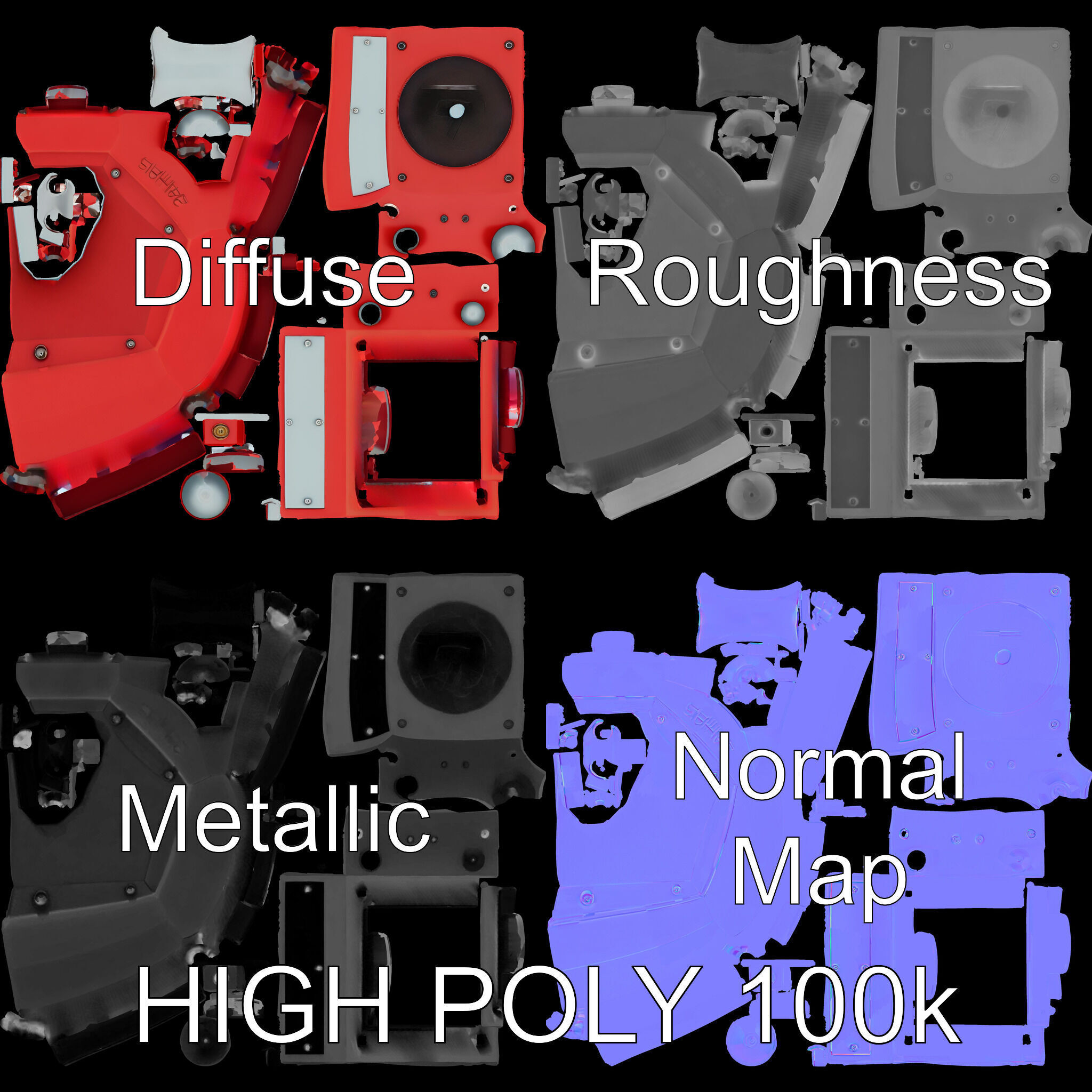 Industrial Magnet Hoist D Model Pack Low-poly 3D model_2