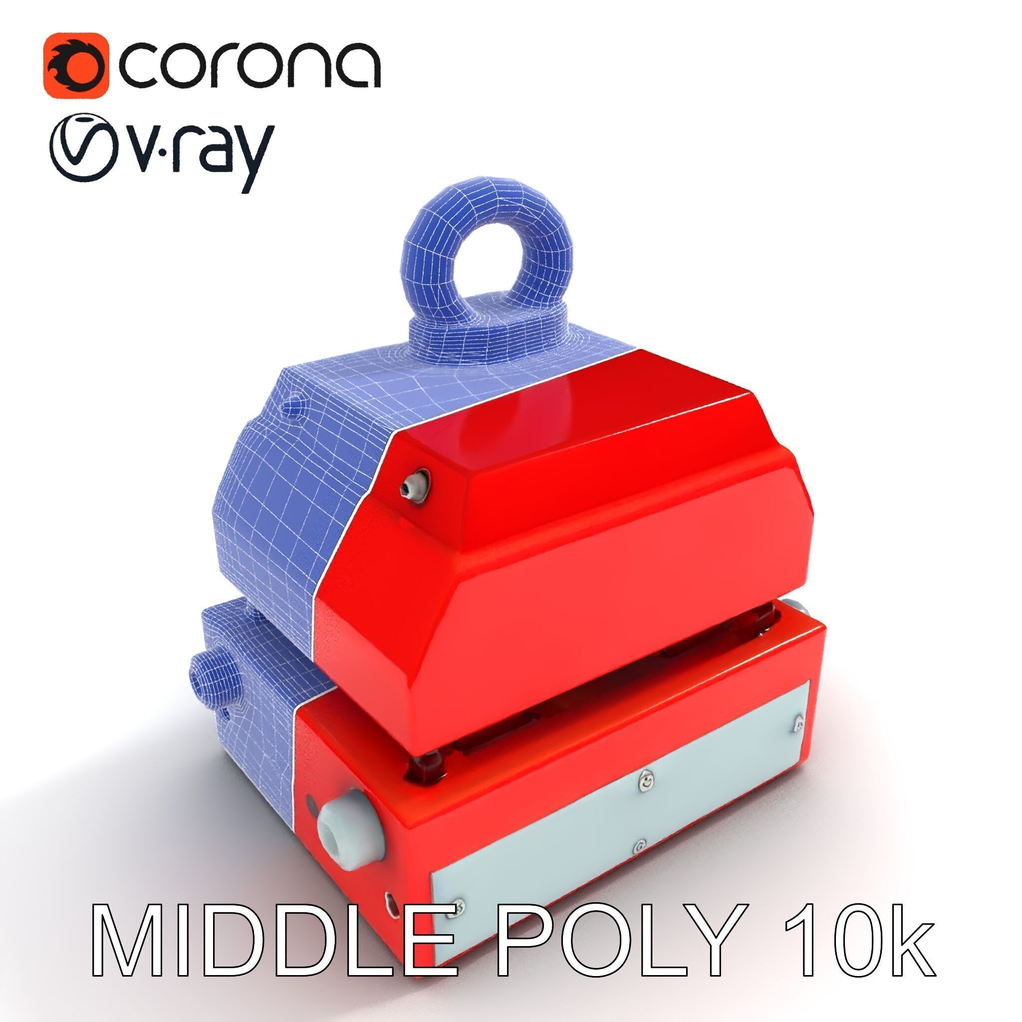 Industrial Magnet Hoist D Model Pack Low-poly 3D model_22
