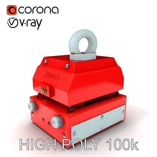 Industrial Magnet Hoist D Model Pack Low-poly 3D model