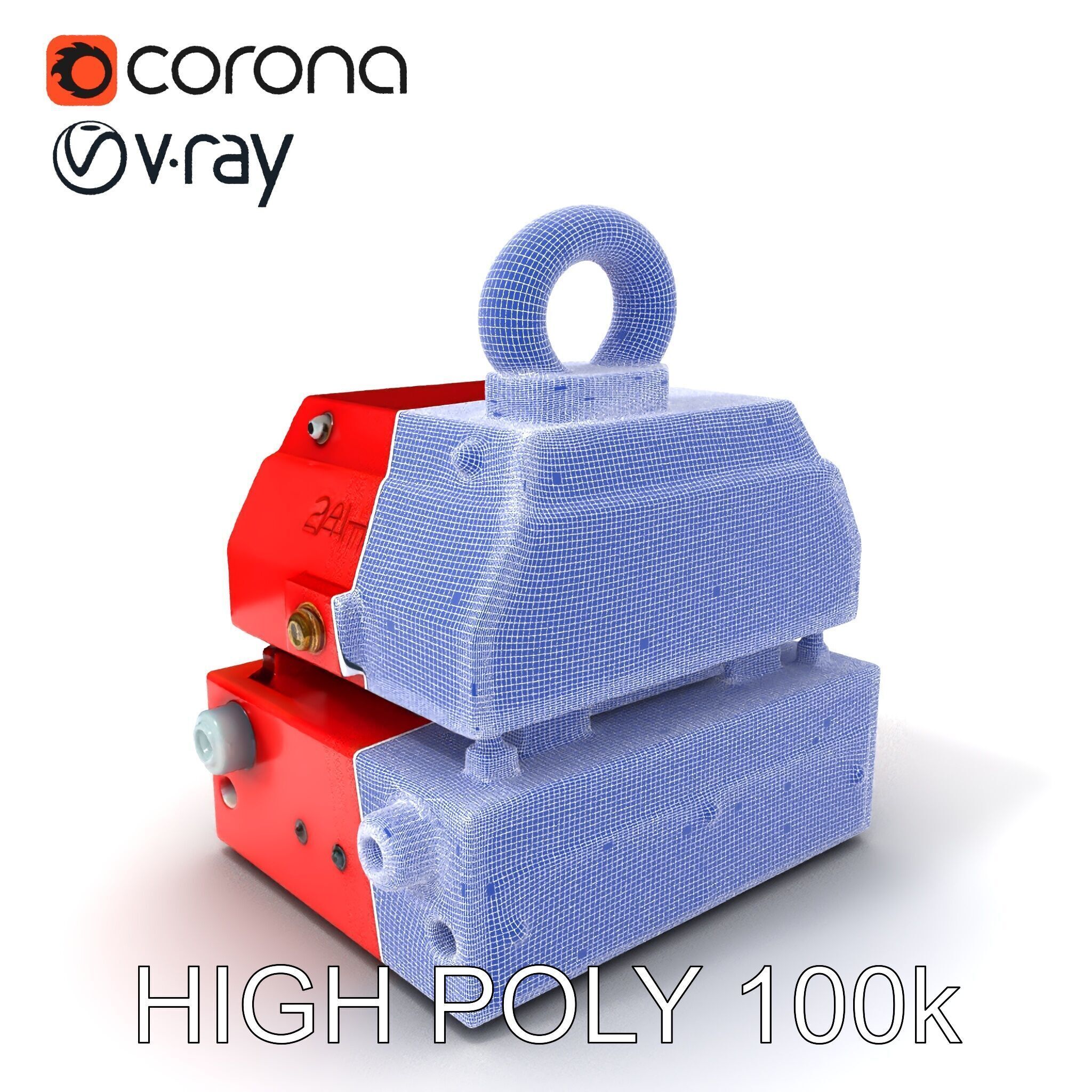 Industrial Magnet Hoist D Model Pack Low-poly 3D model_4