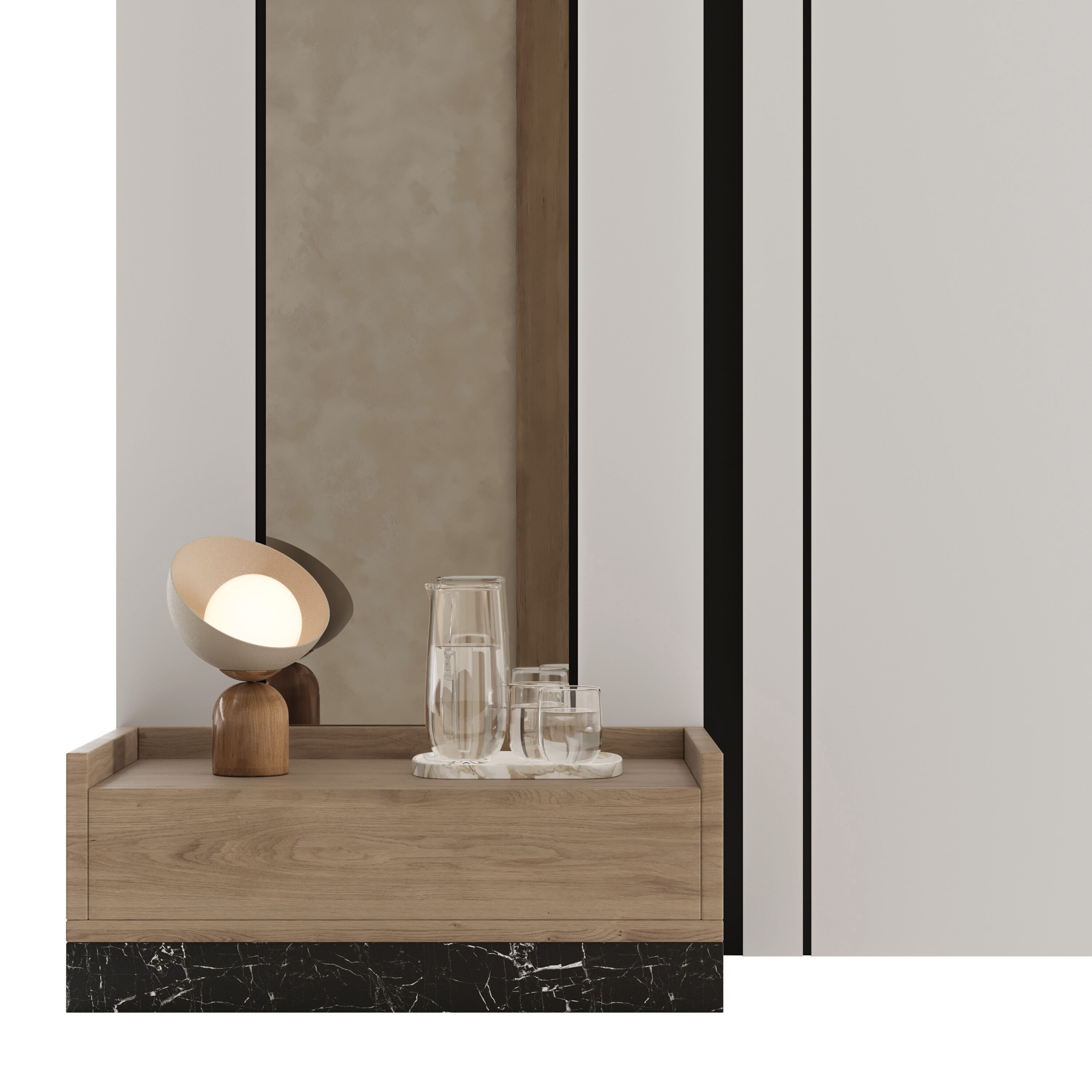 Headboard Wall Panel Composition 15 3D model_3