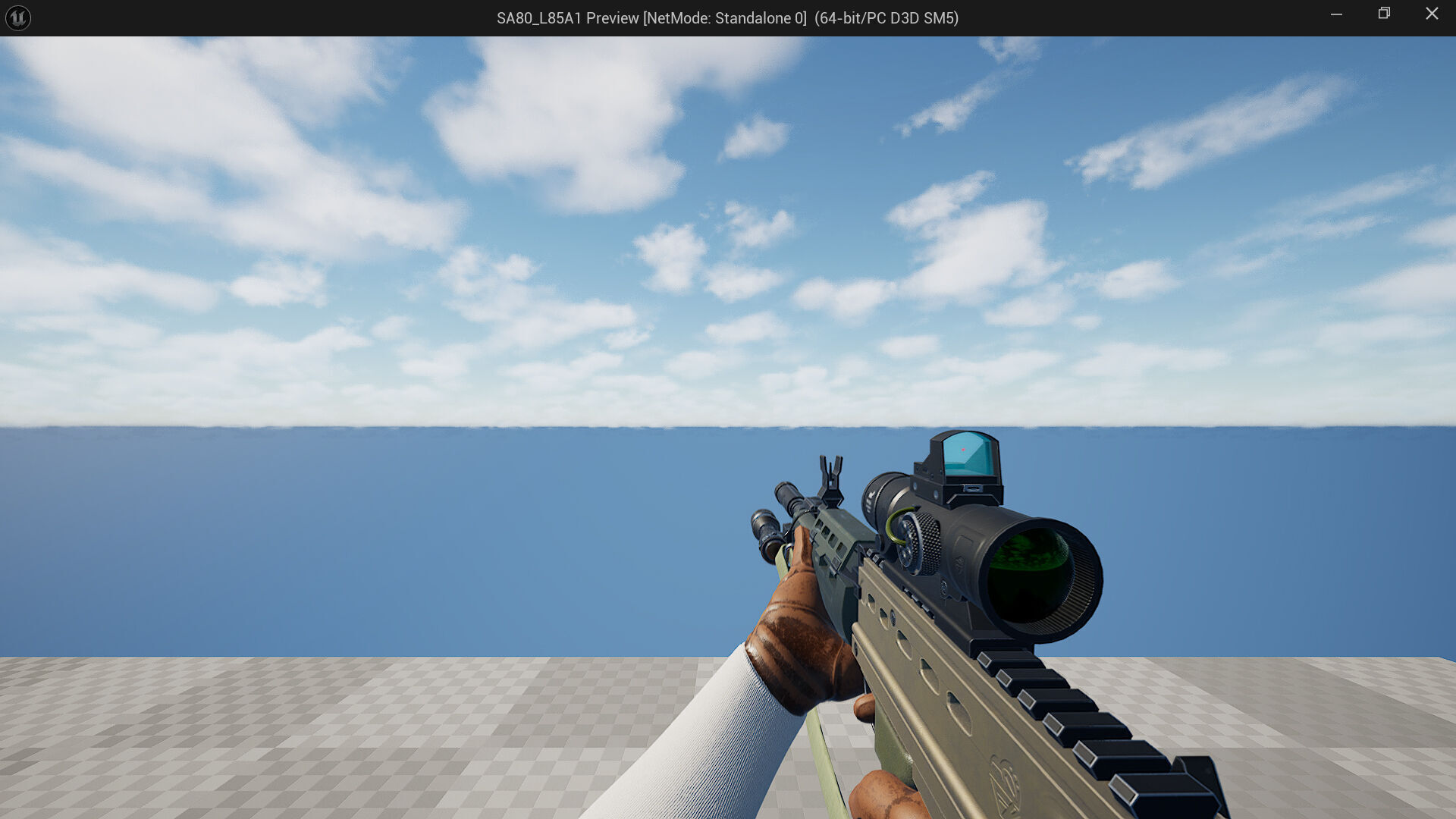 SA80 L85A1 Weapon Fps-Tps Low-poly 3D model_8