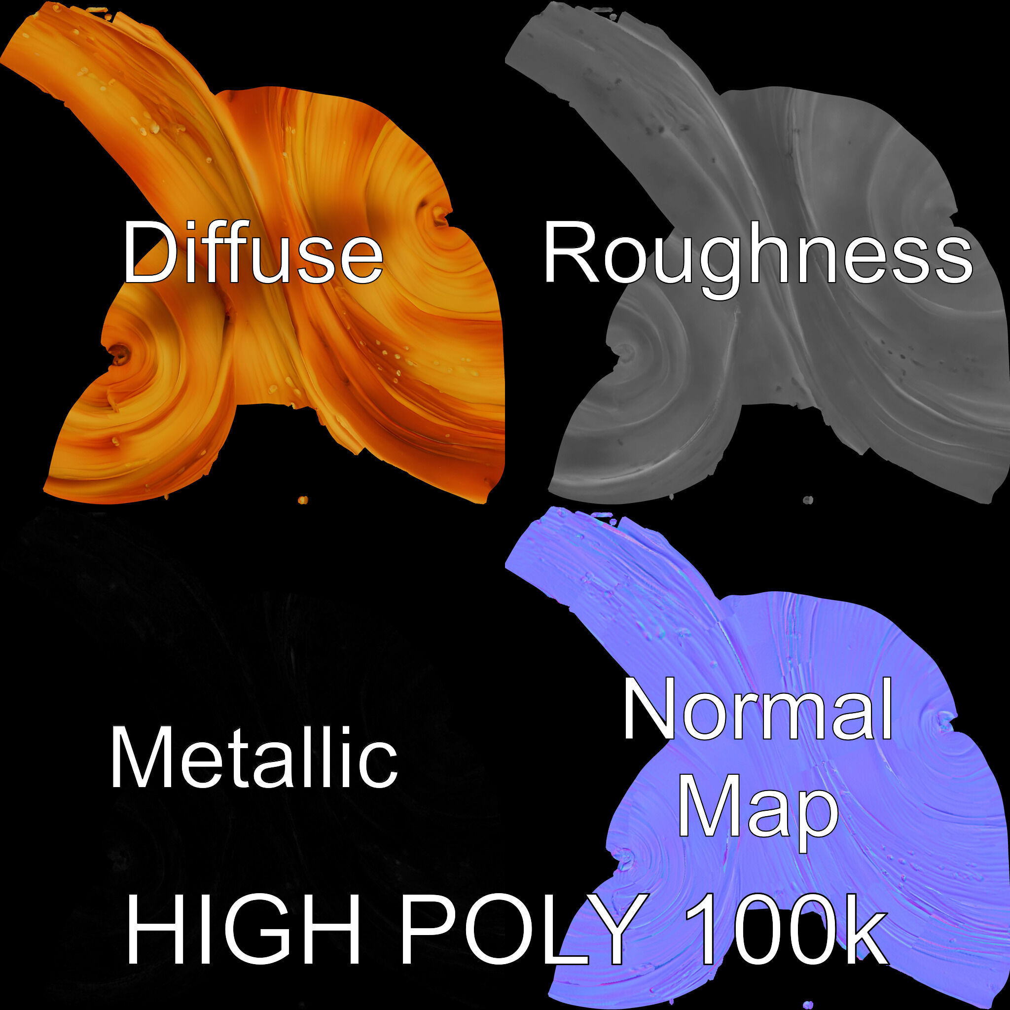 Croissant Model Pack with Detailed Pastries Low-poly 3D model_2