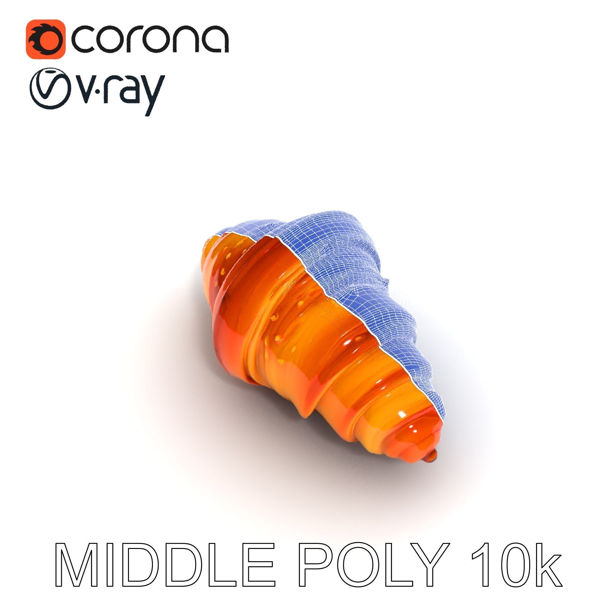 Croissant Model Pack with Detailed Pastries Low-poly 3D model_15