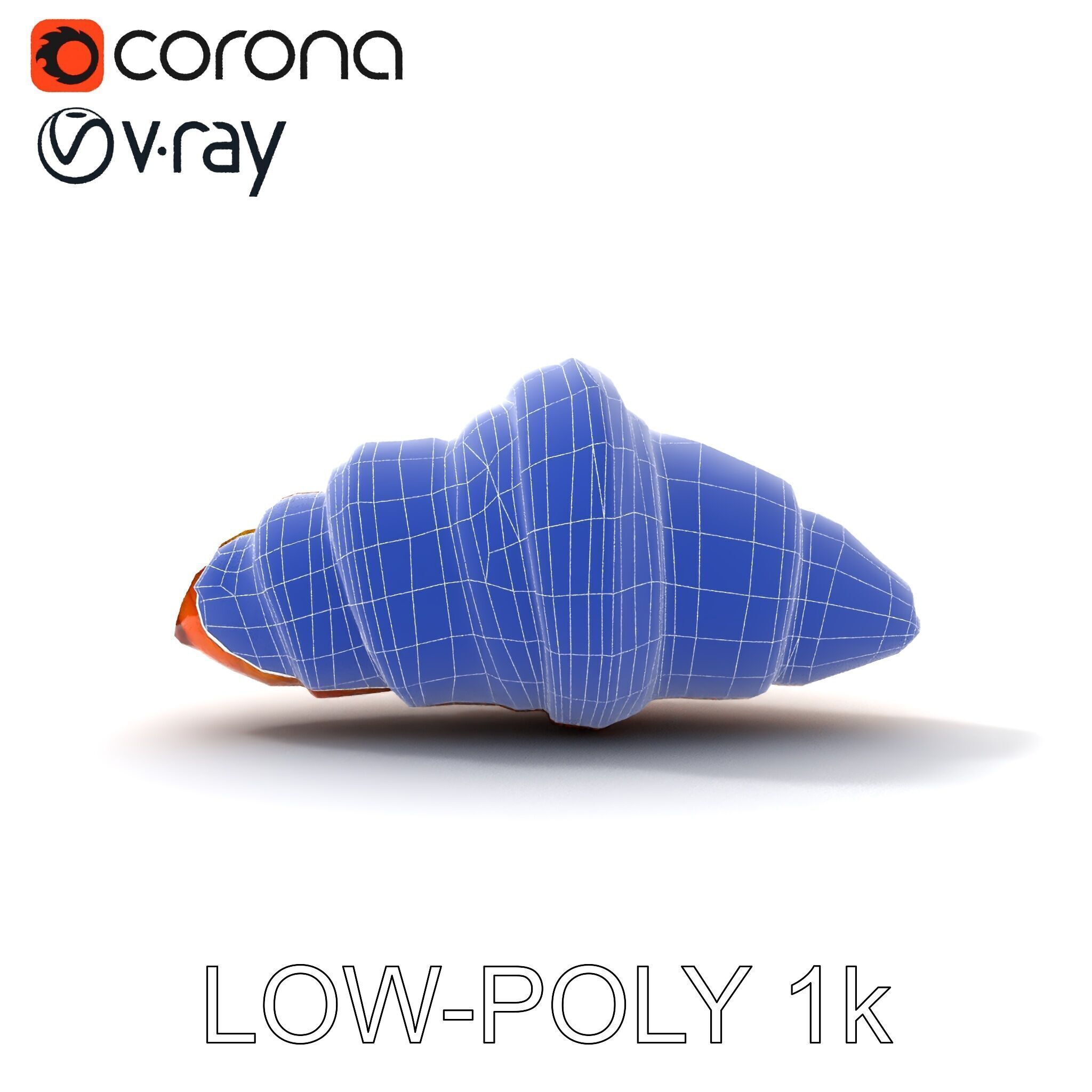 Croissant Model Pack with Detailed Pastries Low-poly 3D model_23