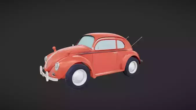 classic red Volkswagen Beetle car