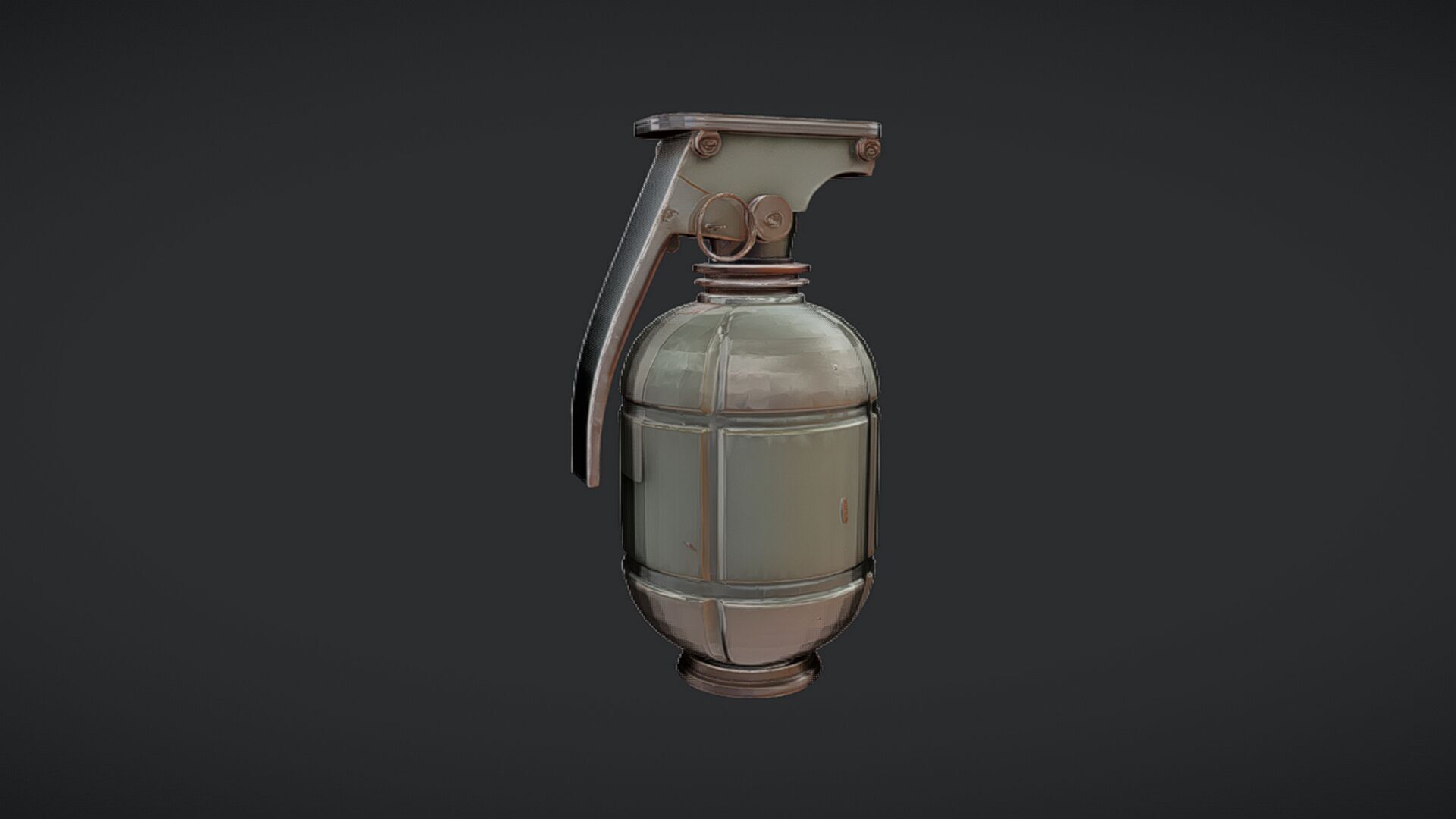 vintage metal hand grenade 3D model_15