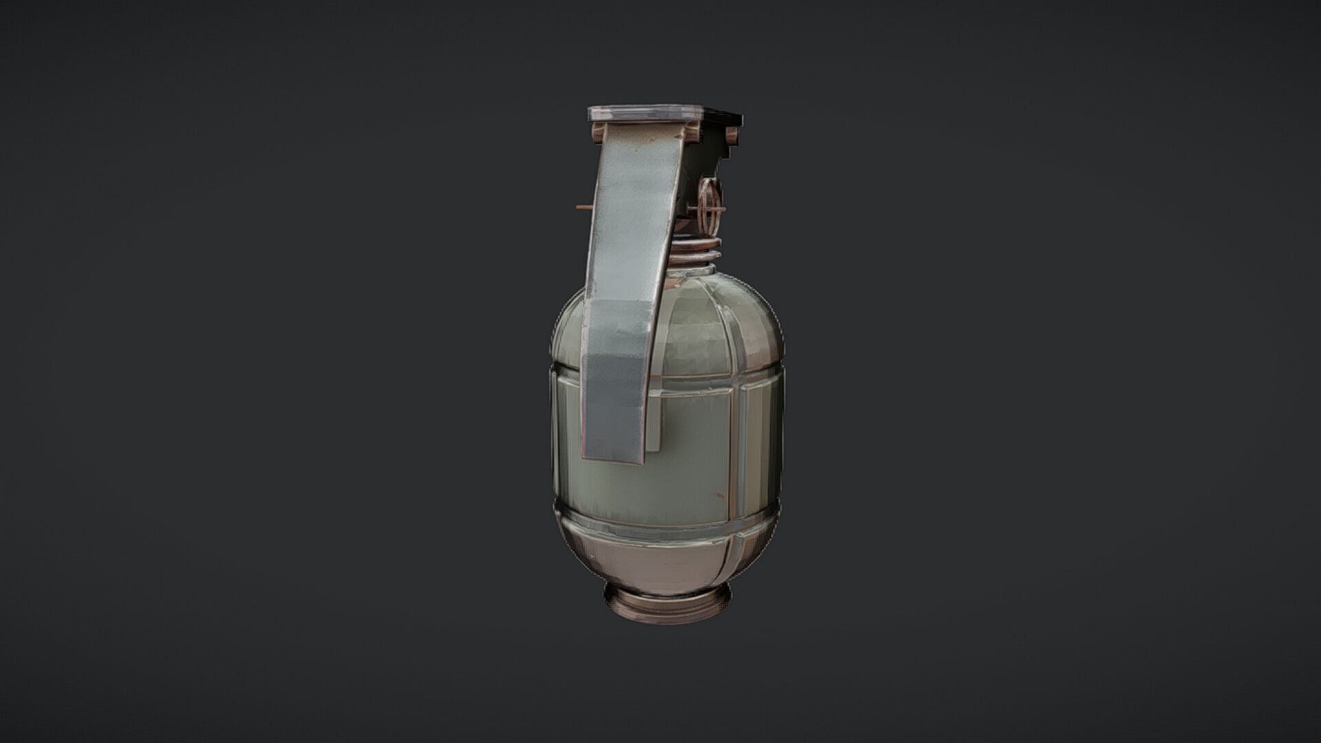 vintage metal hand grenade 3D model_14