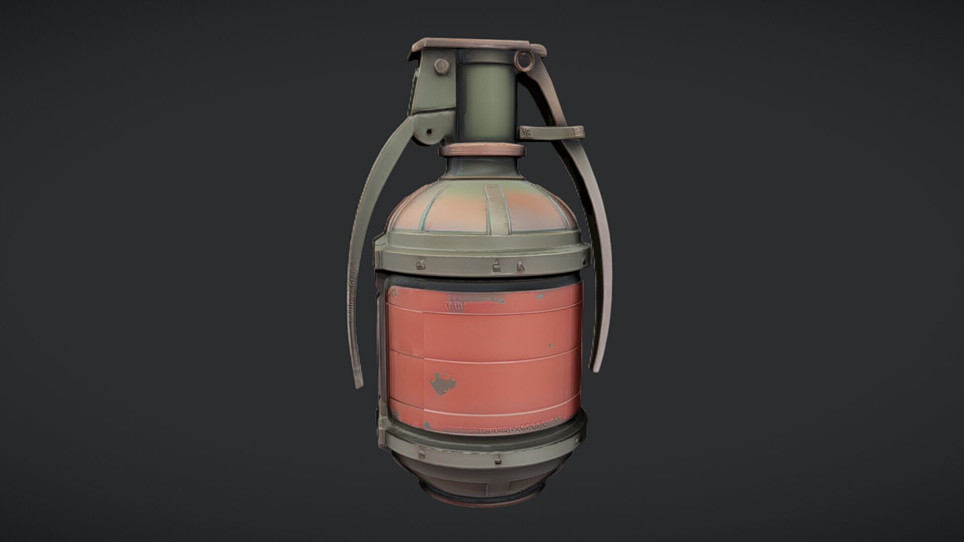 military hand grenade 3D model_7