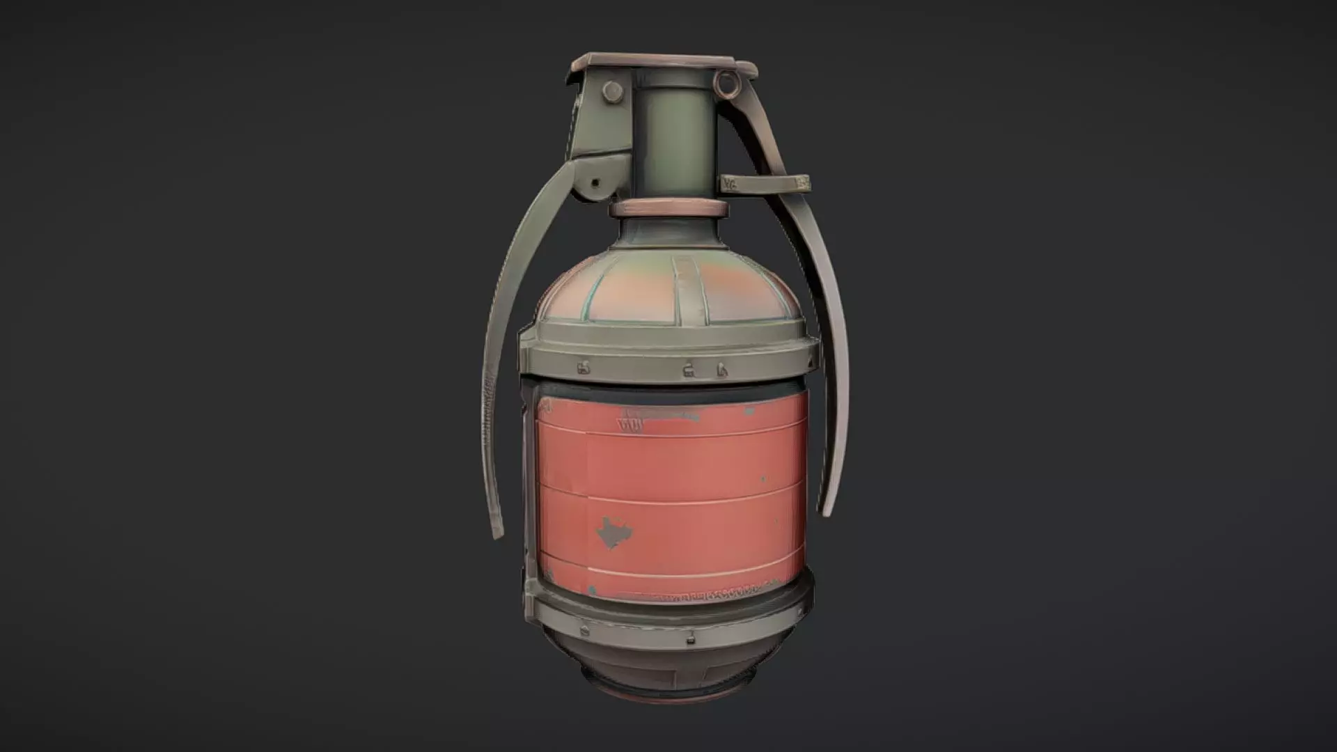 military hand grenade 3D model_0