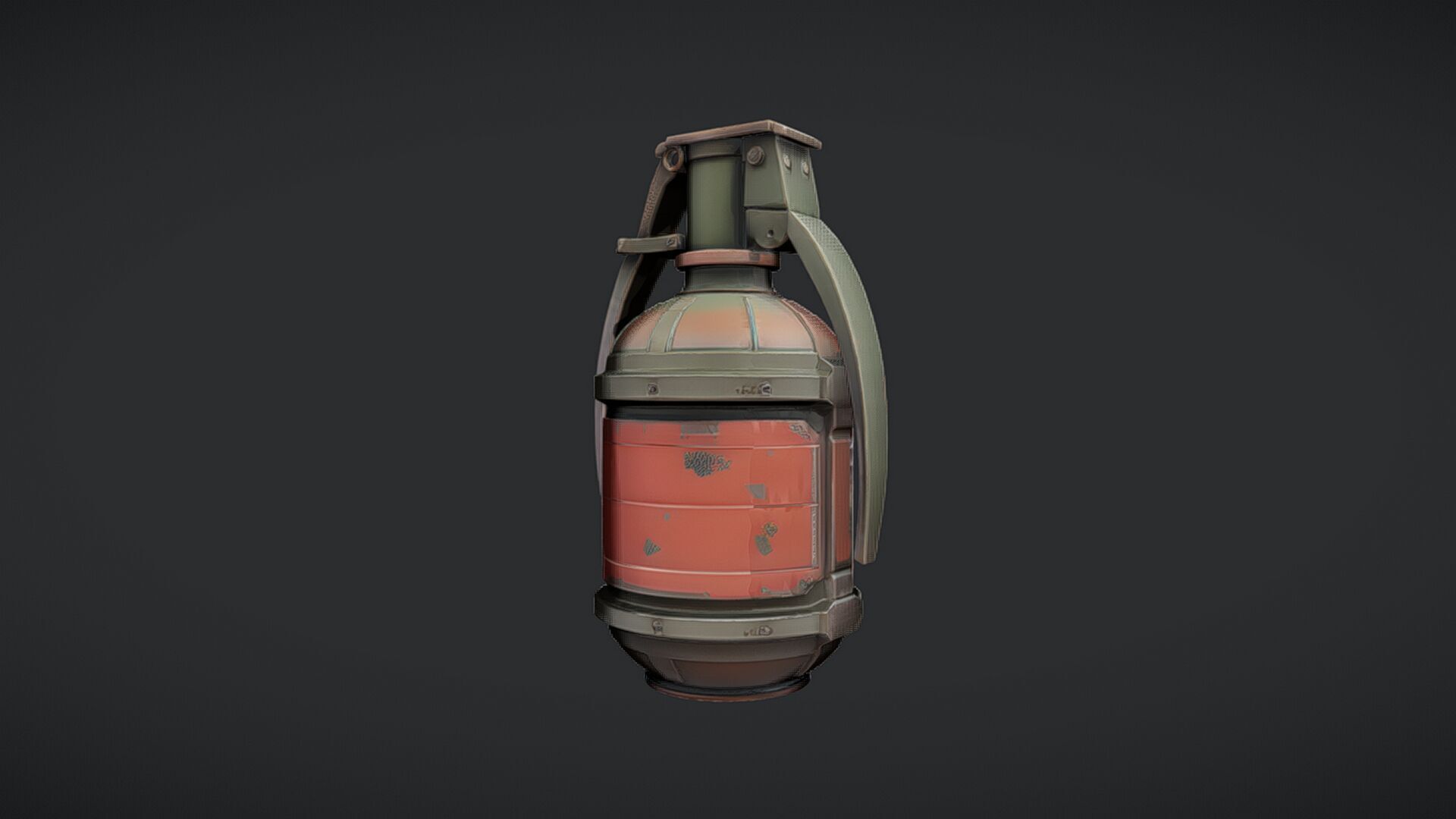 military hand grenade 3D model_6