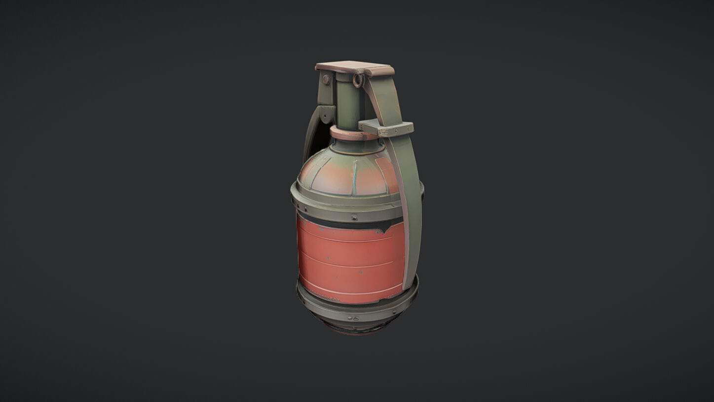 military hand grenade 3D model_22
