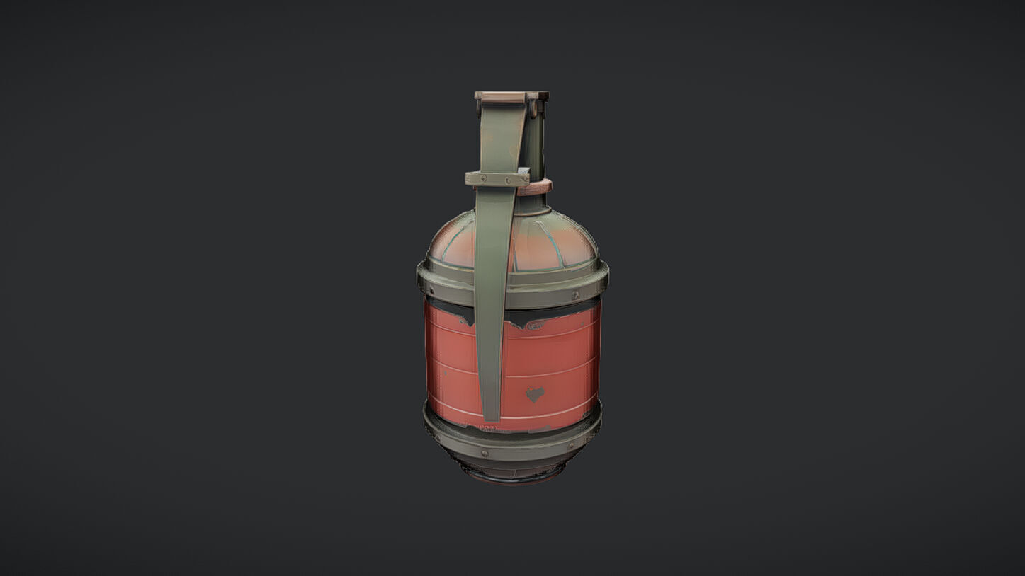 military hand grenade 3D model_23