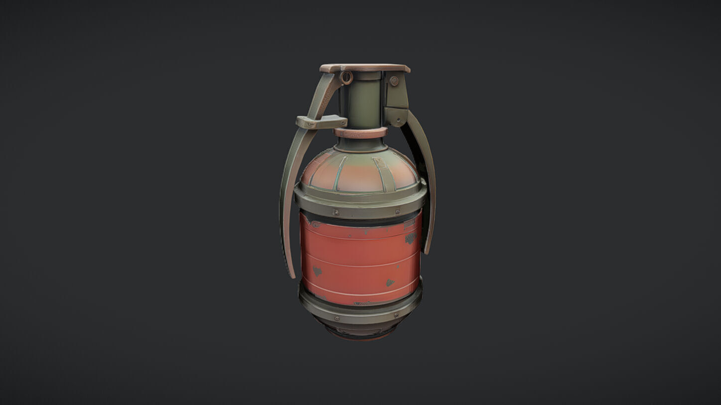 military hand grenade 3D model_24