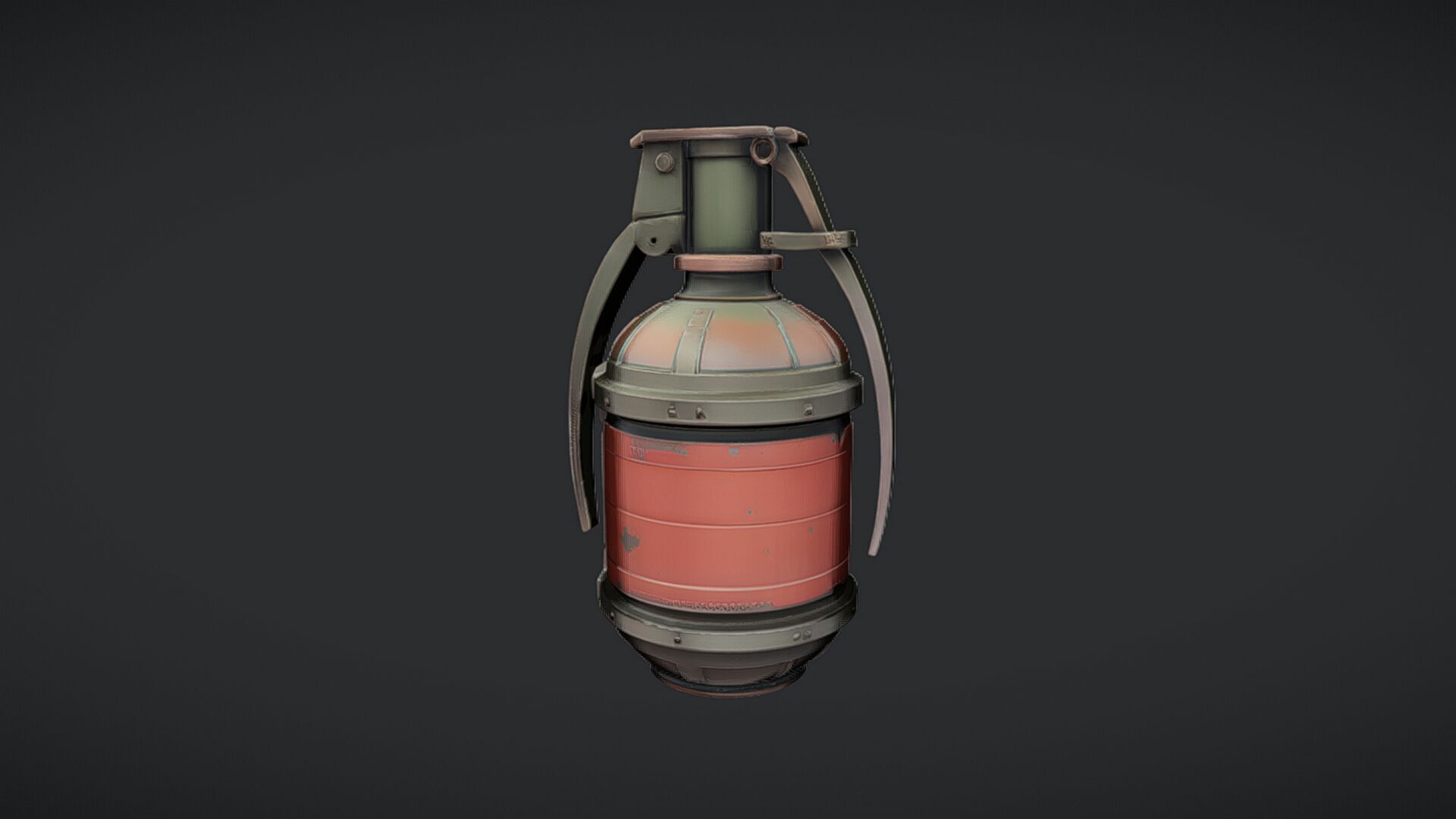 military hand grenade 3D model_1