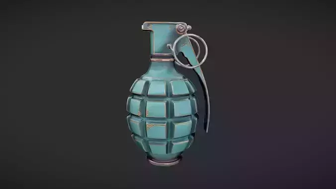 green hand grenade 3D model