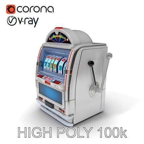Vintage Slot Machine D Model Pack Low-poly 3D model