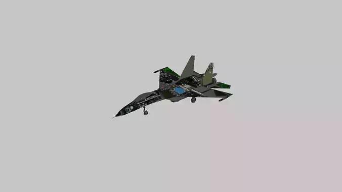 Detailed Modern Fighter Jet 3D Model