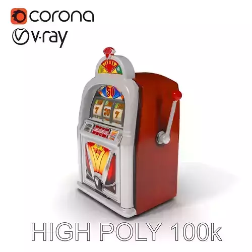 Vintage Slot Machine D Model Pack Low-poly 3D model