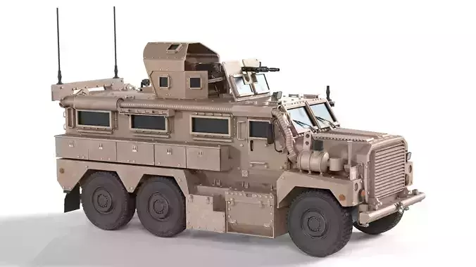 Cougar MRAP Mine Resistant Ambush Protected Vehicle Low-poly 3D model