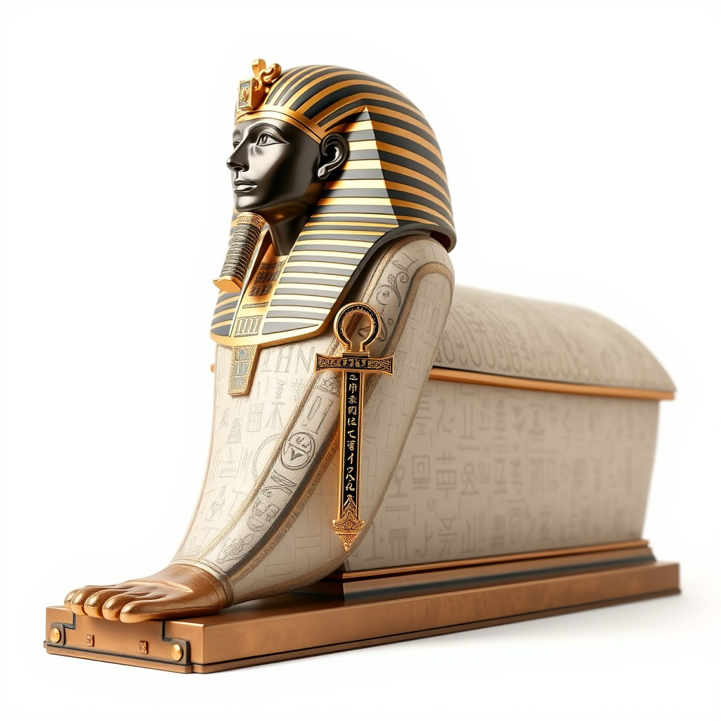Egyptian Sphinx Sarcophagus Model Pack Low-poly 3D model_4