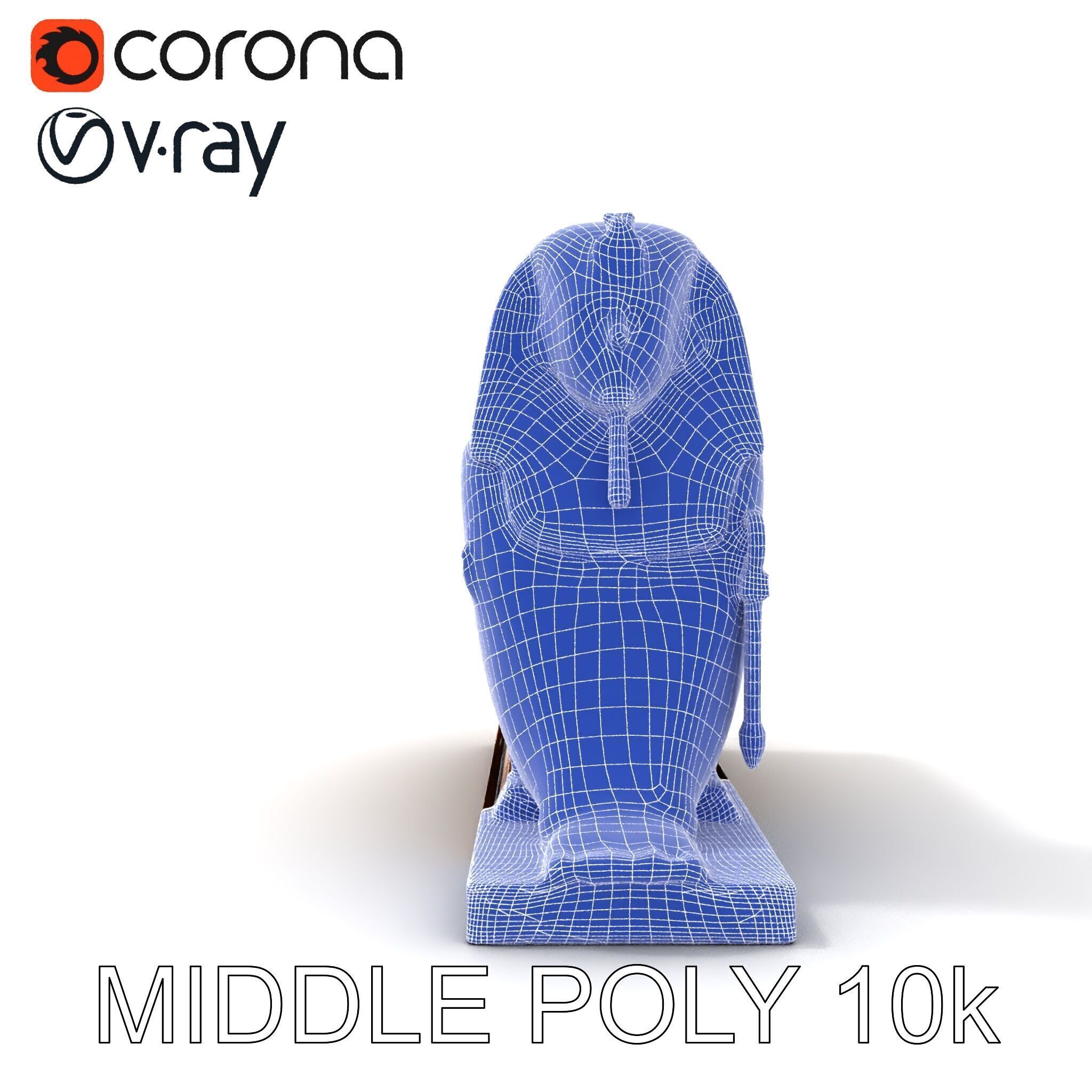 Egyptian Sphinx Sarcophagus Model Pack Low-poly 3D model_13