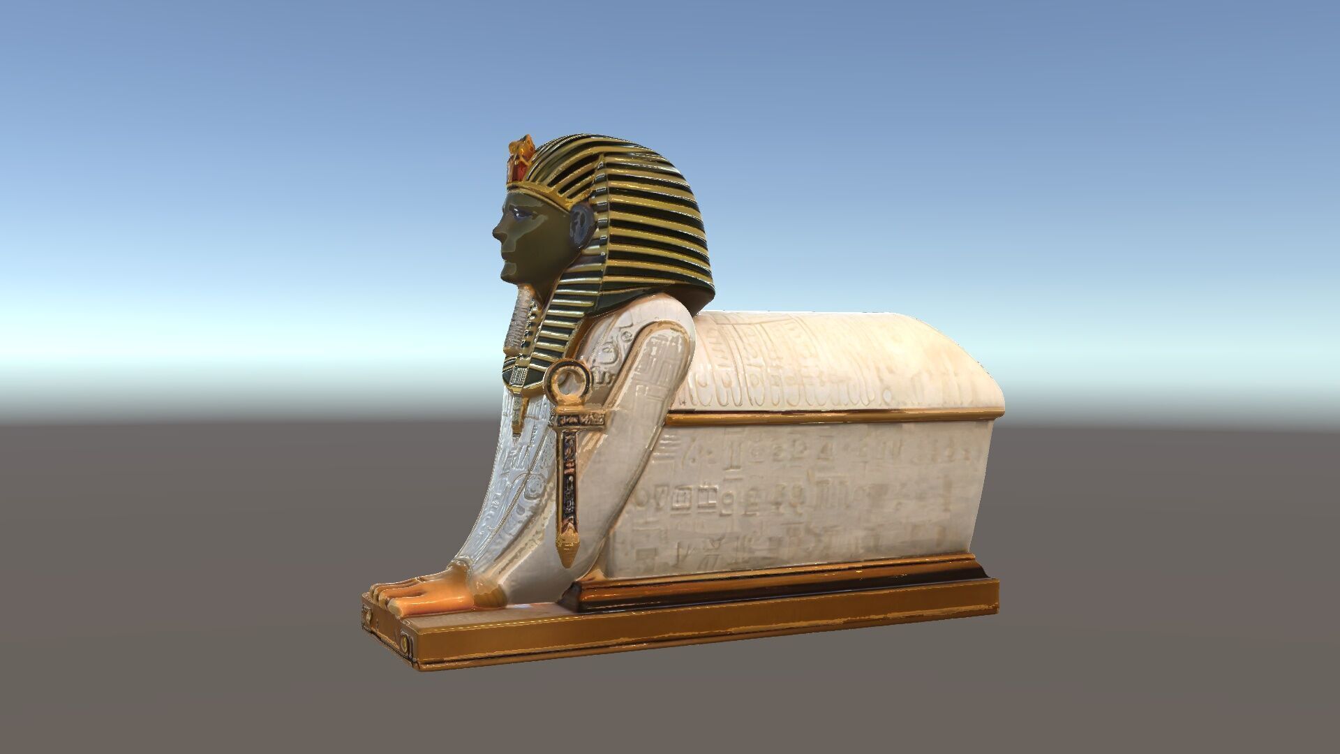 Egyptian Sphinx Sarcophagus Model Pack Low-poly 3D model_5