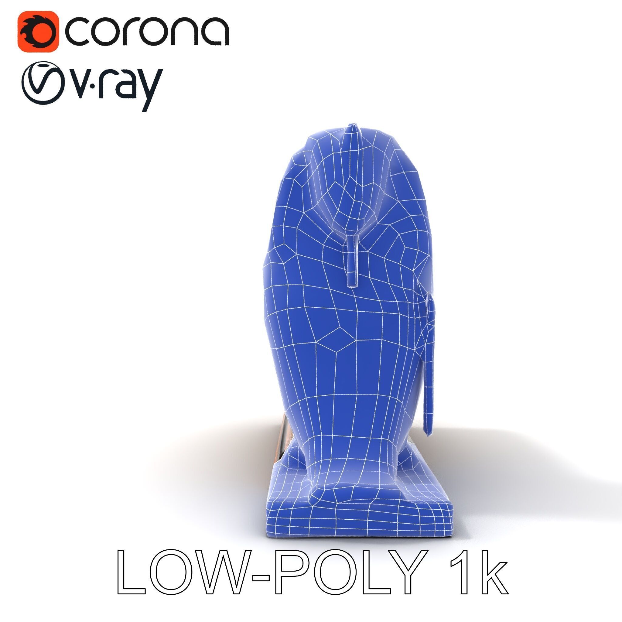 Egyptian Sphinx Sarcophagus Model Pack Low-poly 3D model_29